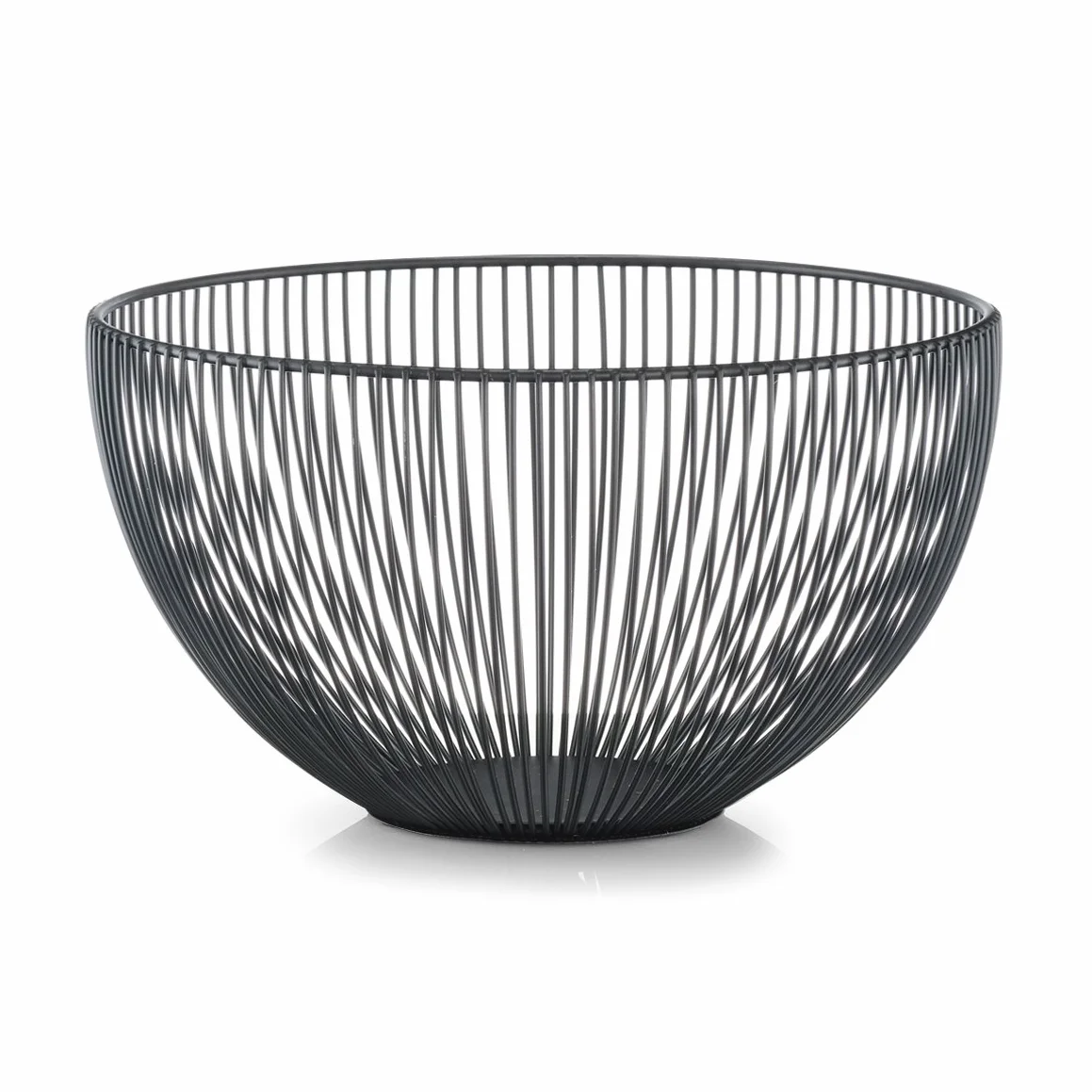 Zeller metalowy kosz na owoce czarny Ø 25 x 14 cm