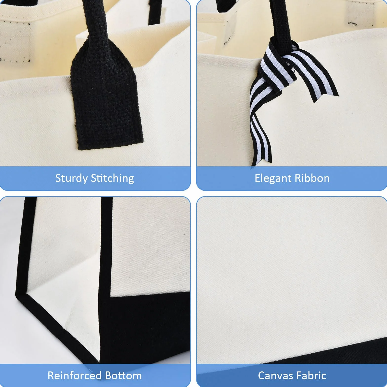Jute Canvas Tote Bag Duża damska torba na zakupy z wewnętrzną kieszenią