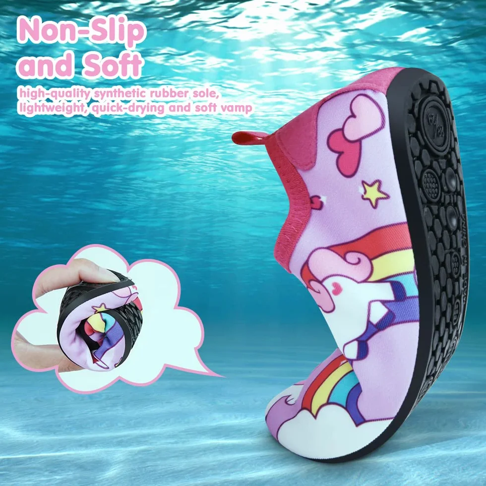flintronic Dziecięce buty do wody, buty kąpielowe dla dzieci, buty plażowe, dla dziewcząt i chłopców, szybkoschnące, oddychające, antypoślizgowe, rozm. 22-29