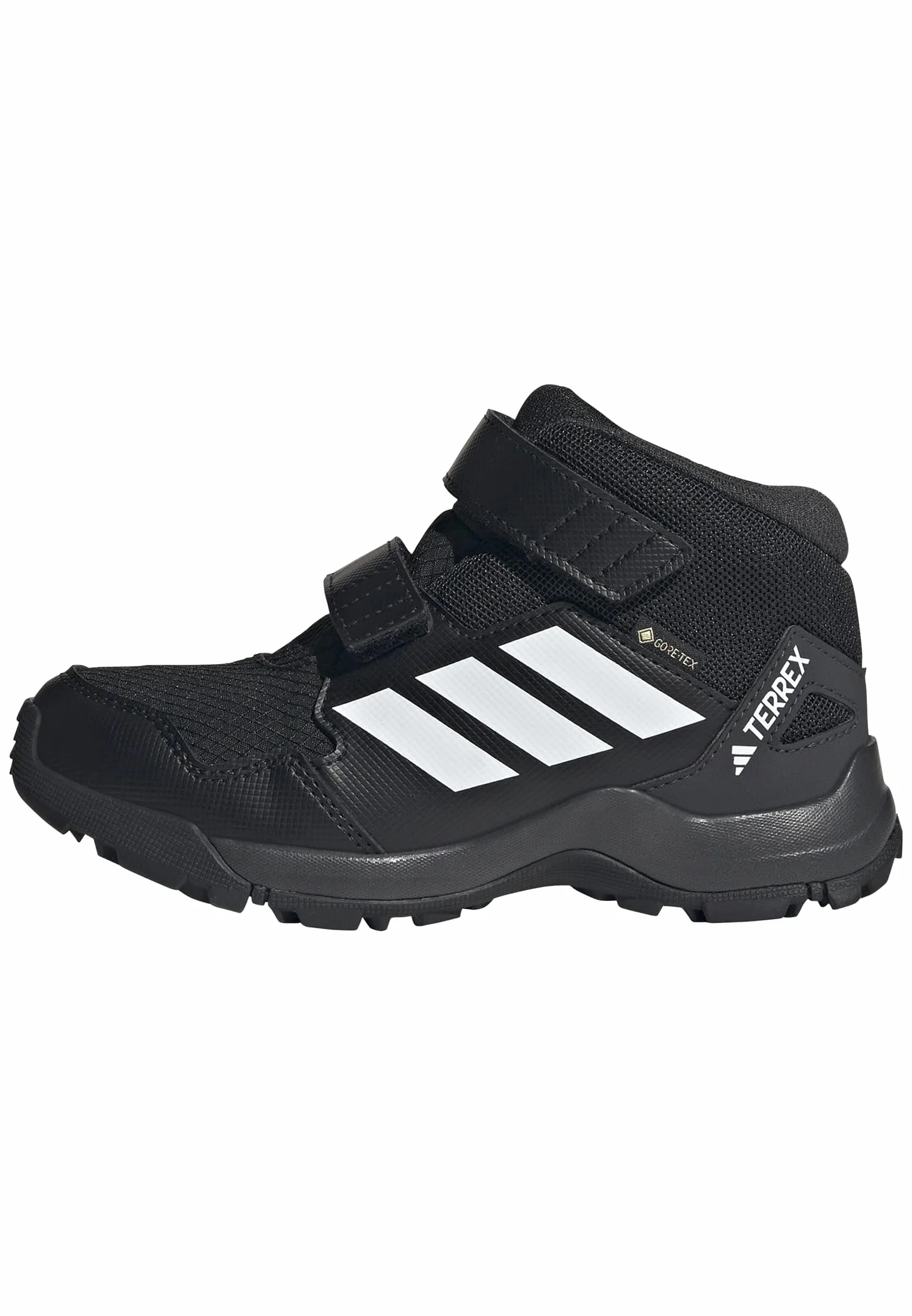 adidas Uniseks - dzieci Terrex Skychaser Mid Gore-Tex Hiking Kids Shoes, Core Black/Ftwr White/Semi Impact Orange, 32 EU