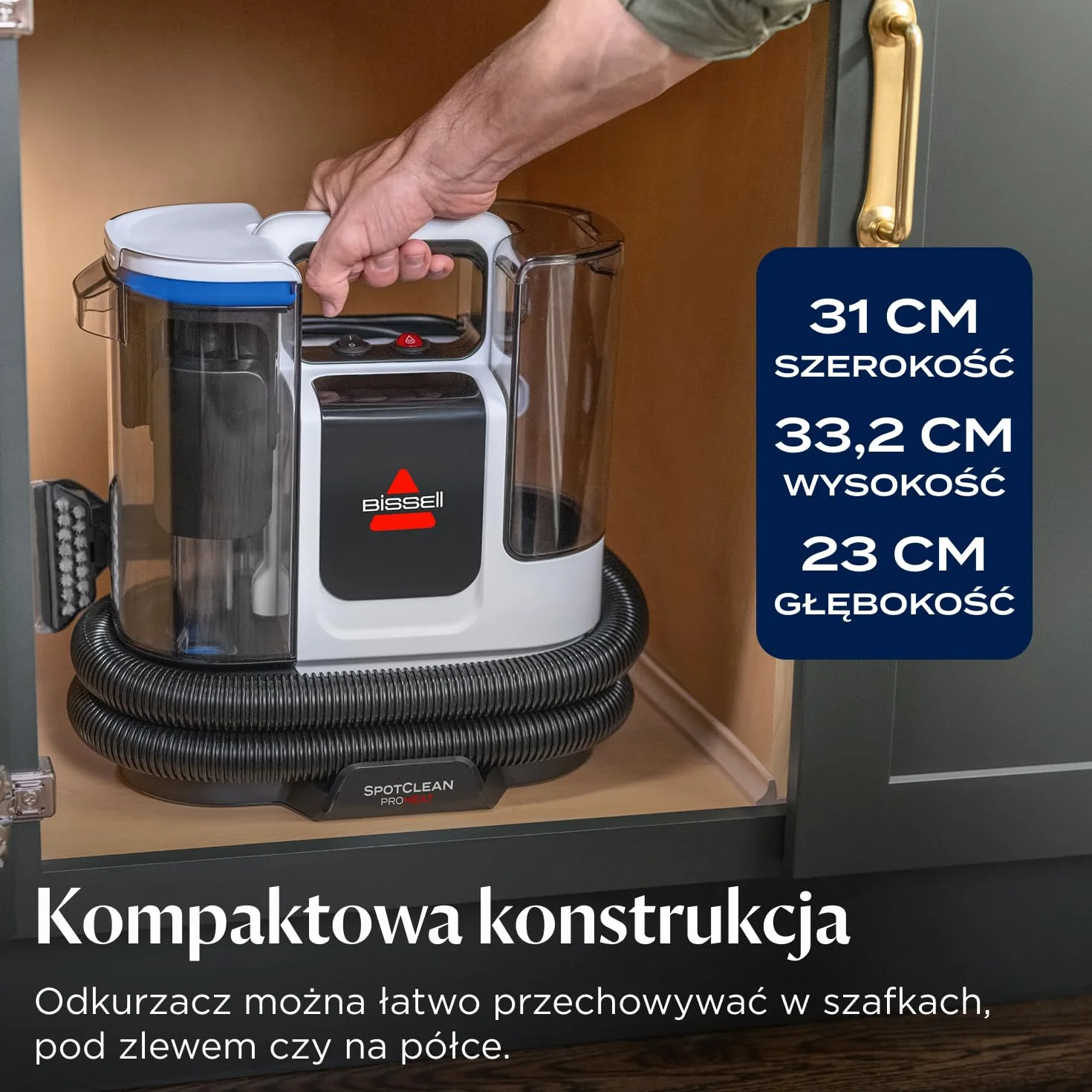 BISSELL SpotClean ProHeat Advanced 3924N, Odkurzacz piorący do tapicerki, 1125W, Przewodowy