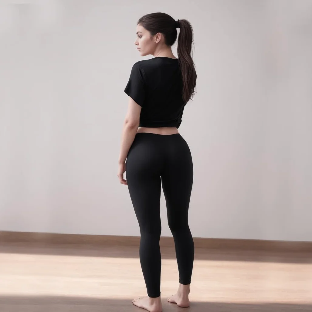 Legginsy Damskie Bawełniane Leginsy - Leginsy Damskie z Wysokim Stanem Spodnie do Jogi Spodnie na Siłownie Długie Legginsy Bawełniane Damskie fd
