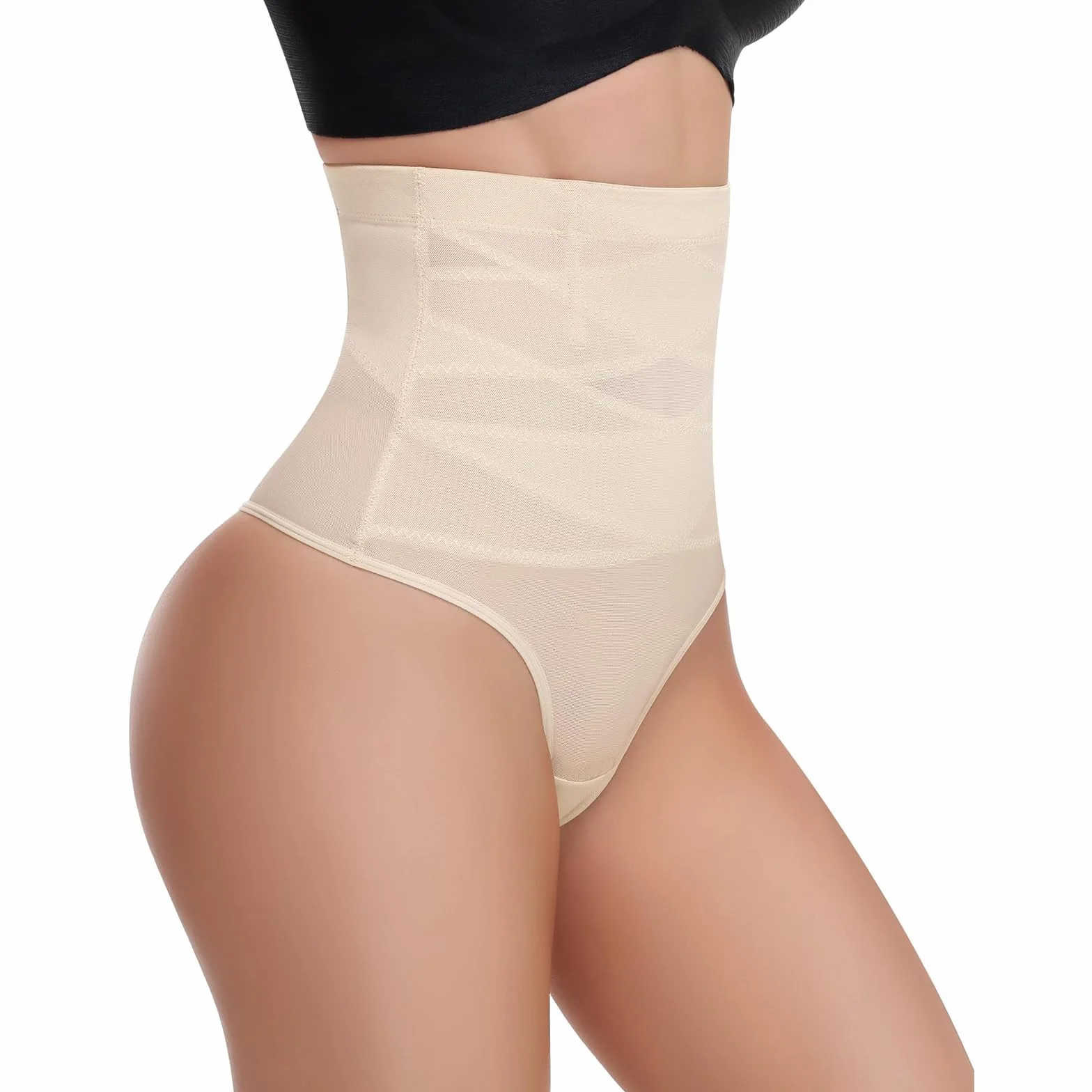 SSKHE Damskie majtki wyszczuplające brzuch, bielizna modelująca z wysokim stanem dla kobiet, shapewear wyszczuplający brzuch na imprezy, do domu., kolor skóry, XL-XXL