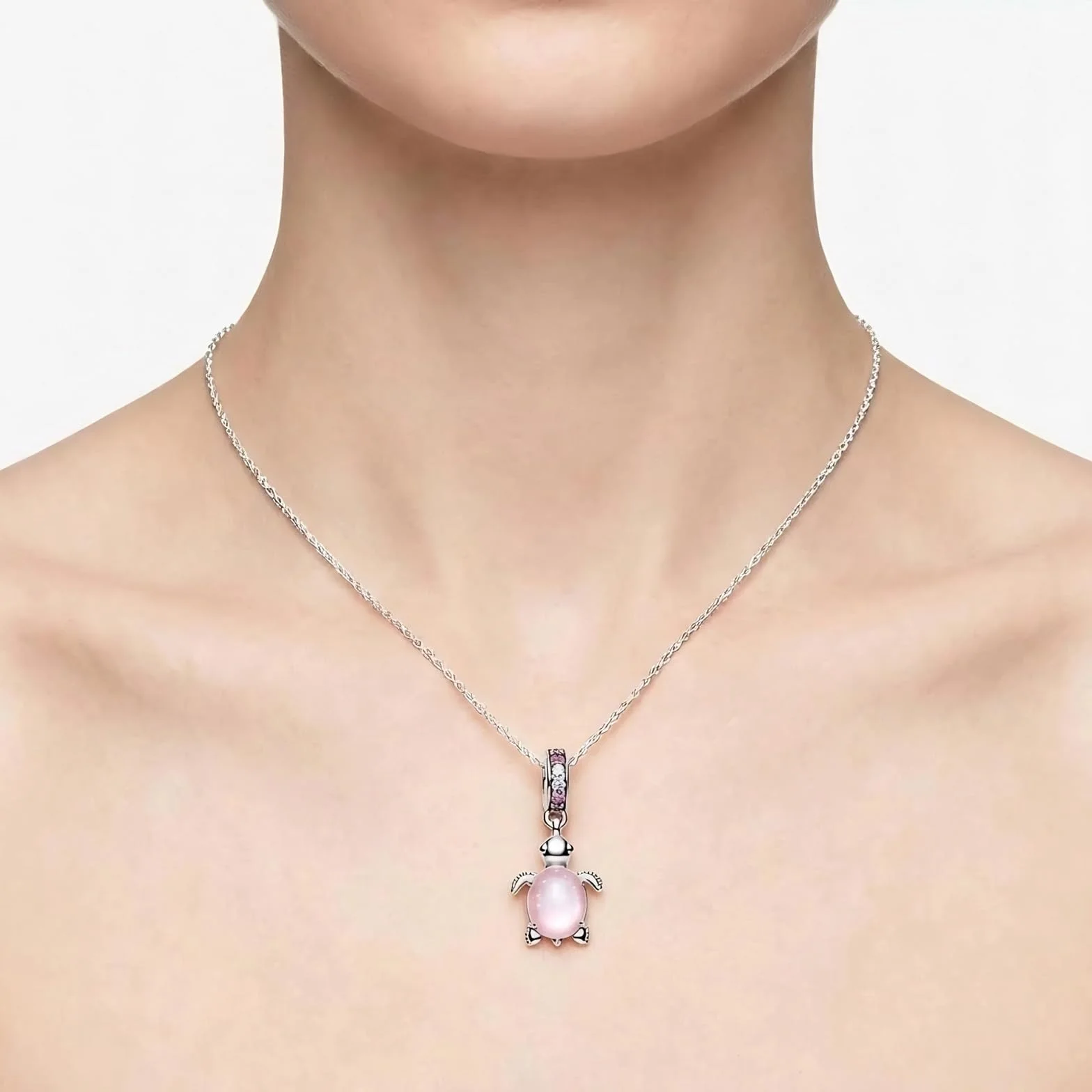 Vauki Charm zawieszka damska z koralikami żółwia, zawieszka charm do europejskich bransoletek, srebro wysokiej próby 925, słodkie zwierzęta, biżuteria, prezent dla kobiet i dziewcząt, z pudełkiem