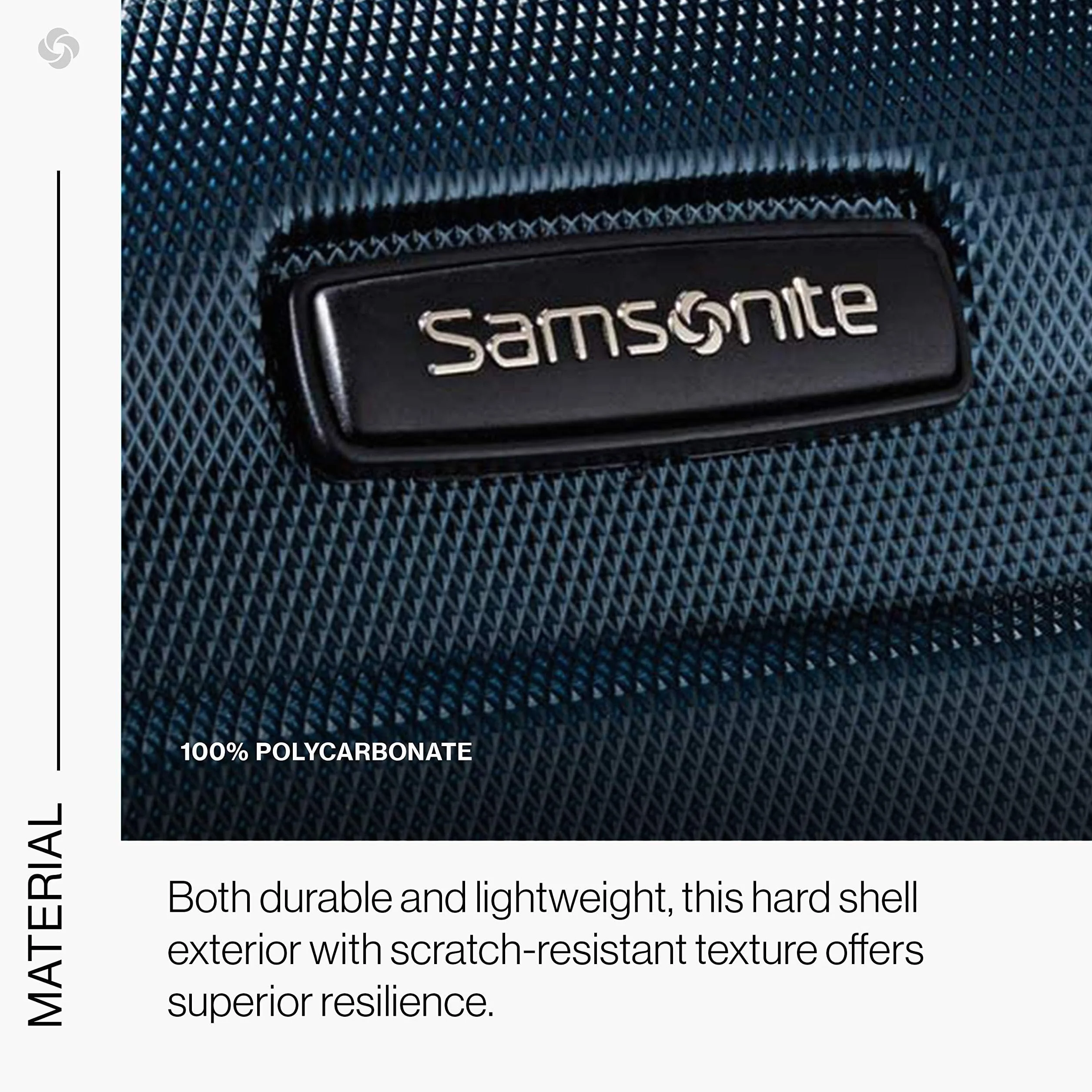 Samsonite Omni PC Hardside 3-Częściowy Zestaw Spinner (20/24/28), Niebieskozielony, Rozszerzalny Bagaż z Kołami Obrotowymi