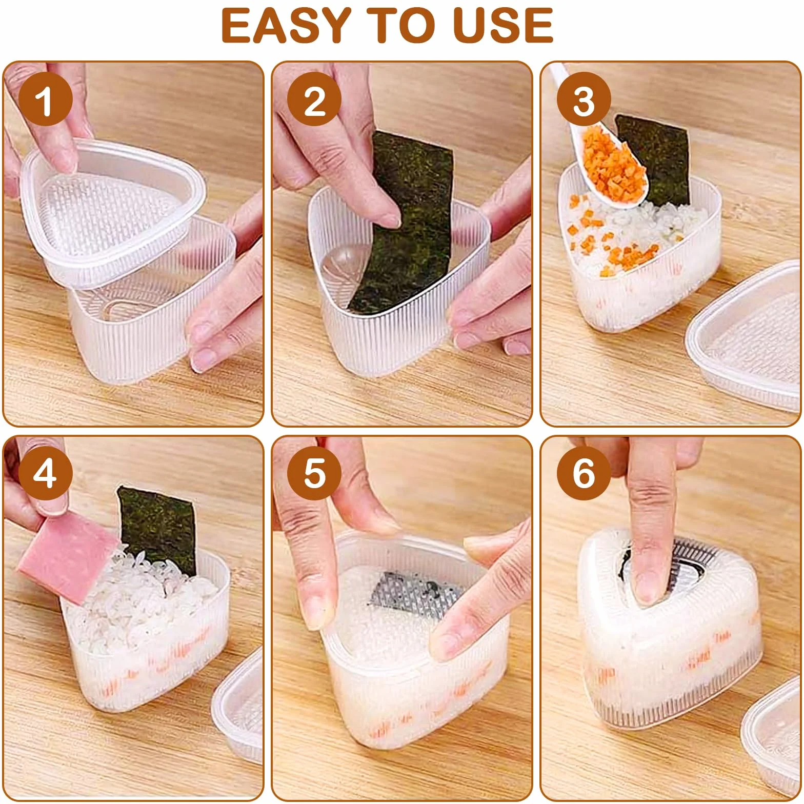 Zestaw foremek Onigiri 5 sztuk forma do sushi ryżu z łyżką