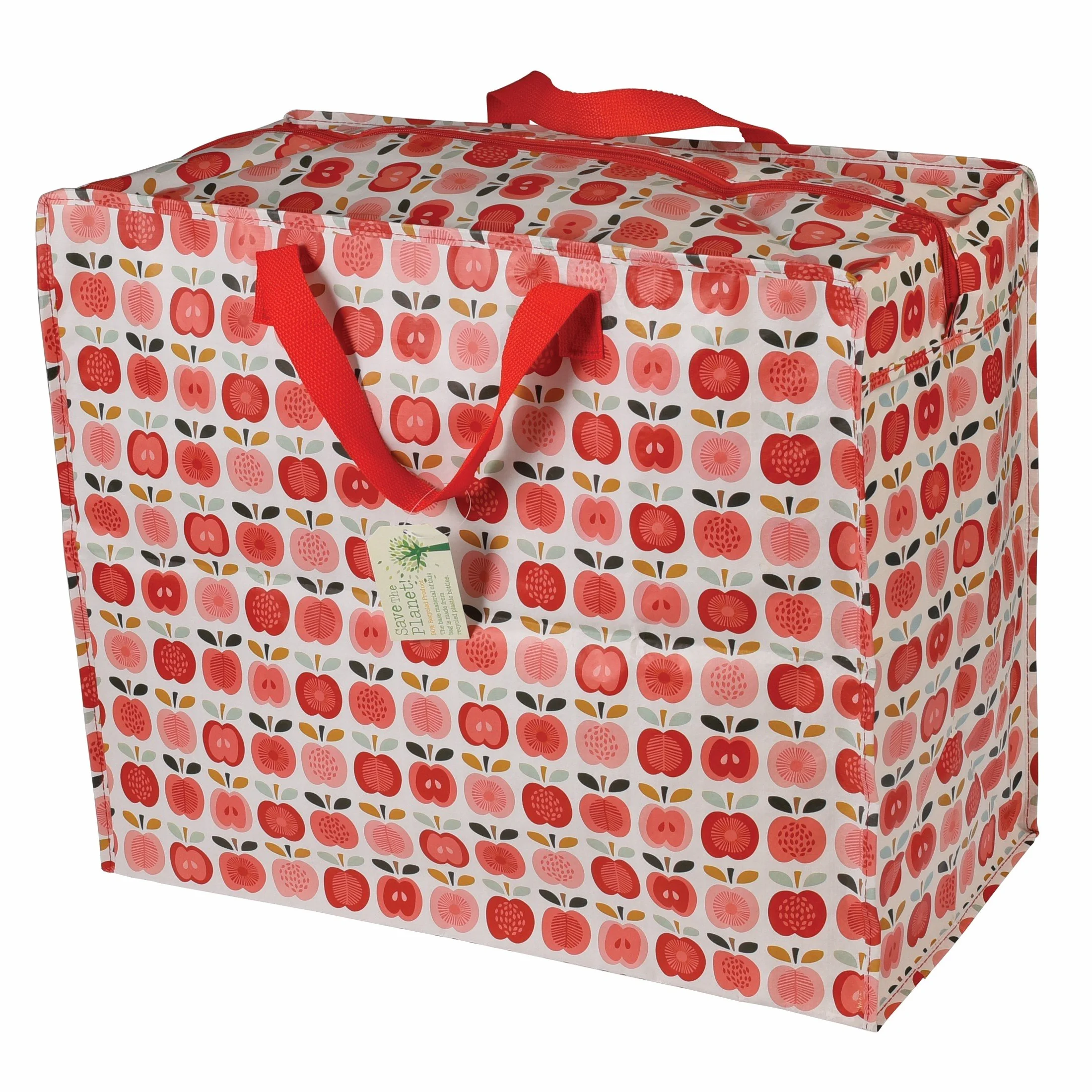 Duża torba do przechowywania z zamkiem błyskawicznym - mocna i trwała 55 x 48 x 28 cm 70 l - Vintage Apple Design