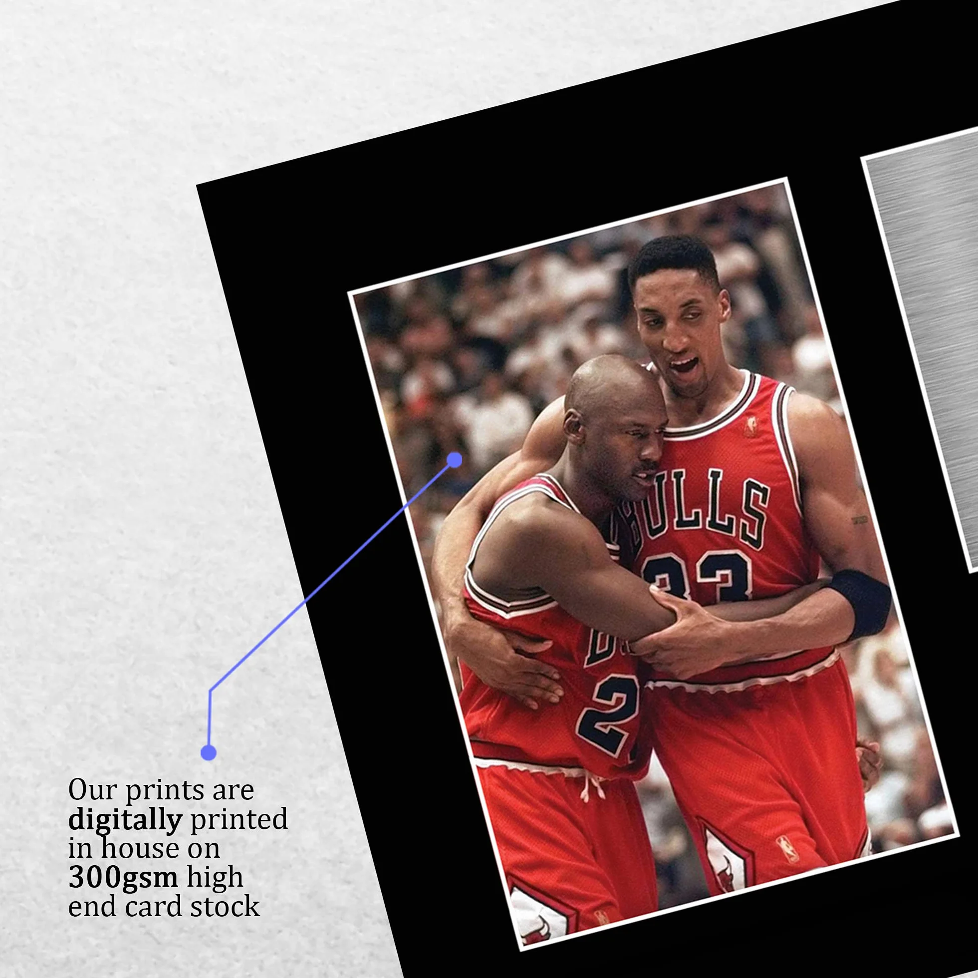 A4 Michael Jordan & Scottie Pippen Chicago Bulls Drukowane Podpisane Zdjęcie Z Autografem Pamiątka Koszykarska