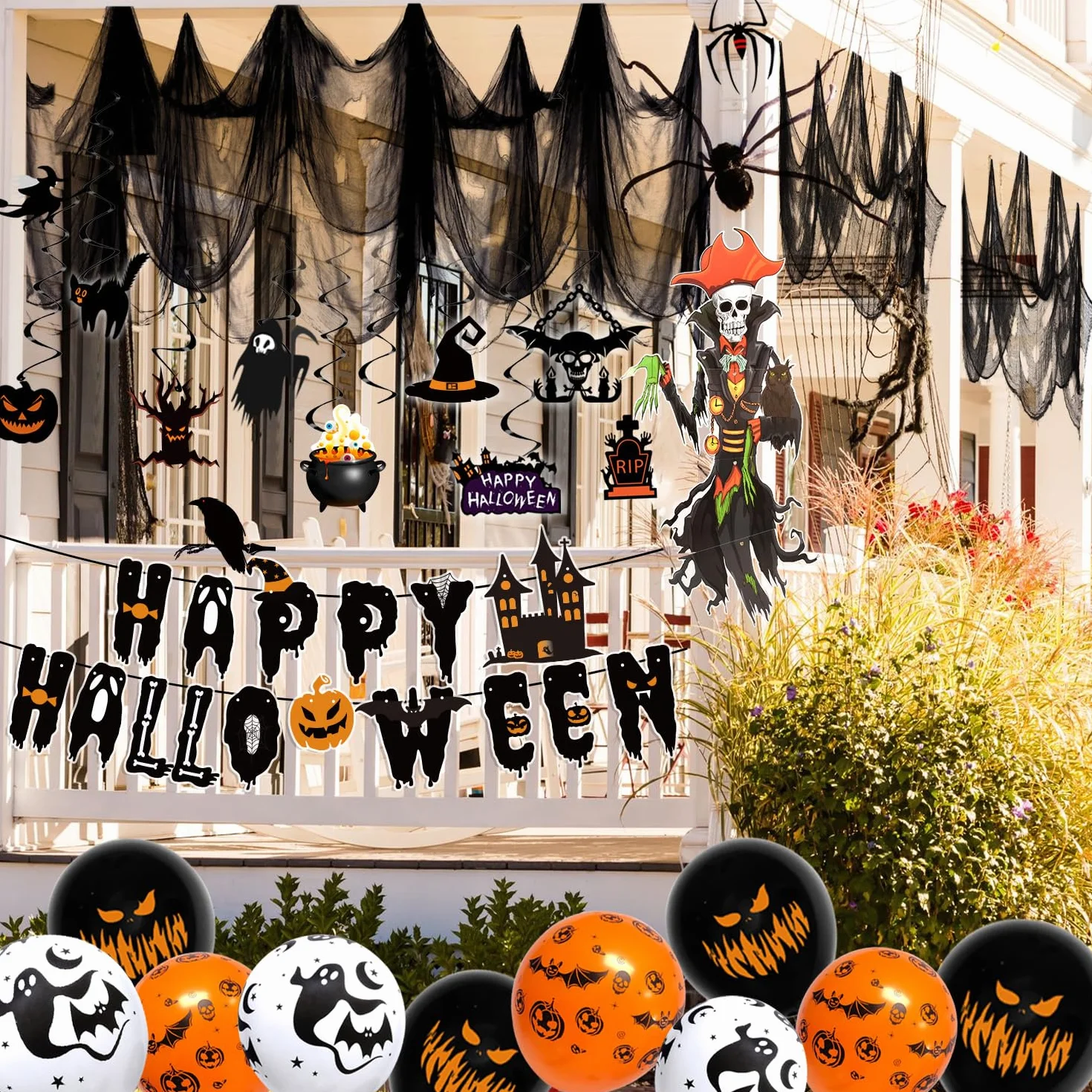Humairc Dekoracja ducha Happy Halloween
