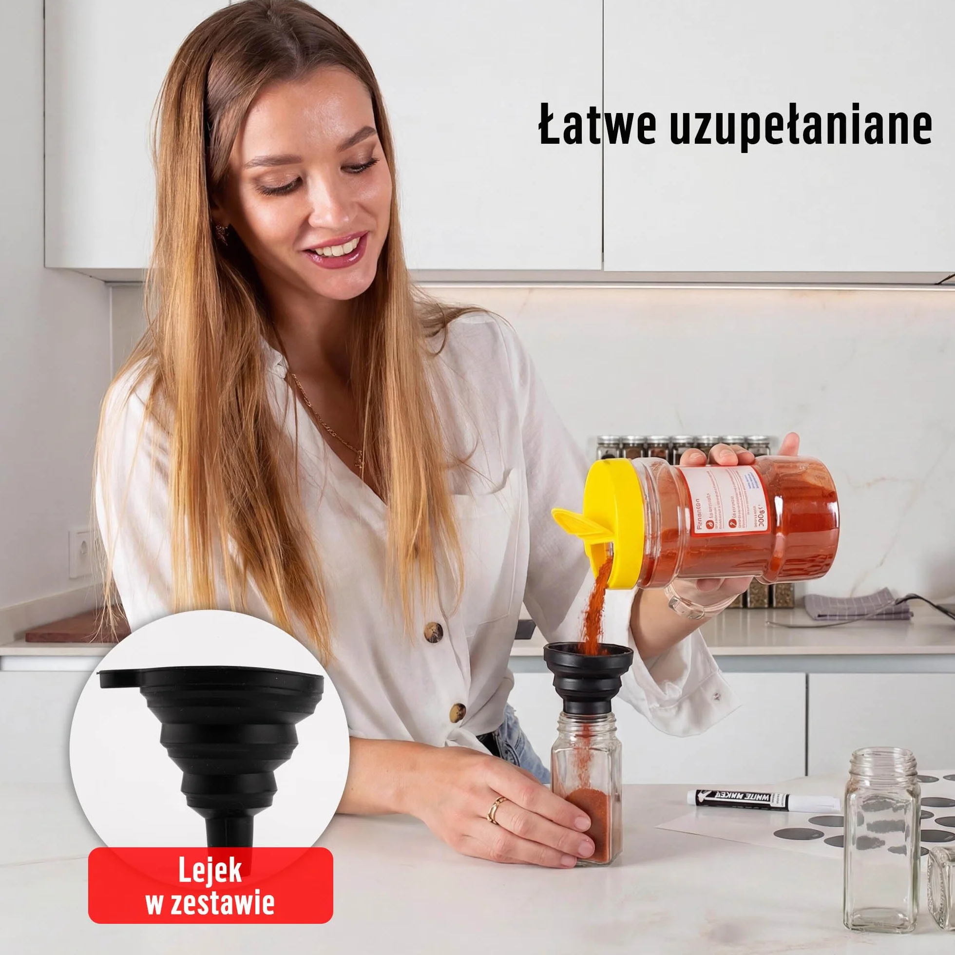 Słoiczki na Przyprawy z Nakrętką Zestaw 24 sztuk 120 ml 10,5 x 4,5 cm
