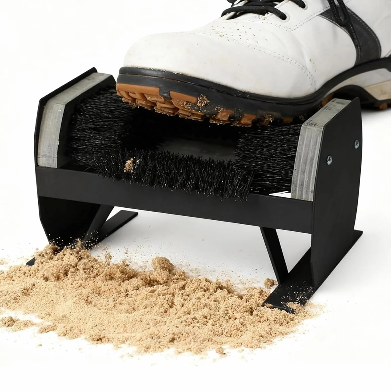 Zewnętrzna szczotka do butów, do montażu na podłodze ze sztywnym włosiem, bez zginania, usuwa brud i błoto do drzwi wejściowych, domów wiejskich, ogrodów, garaży
