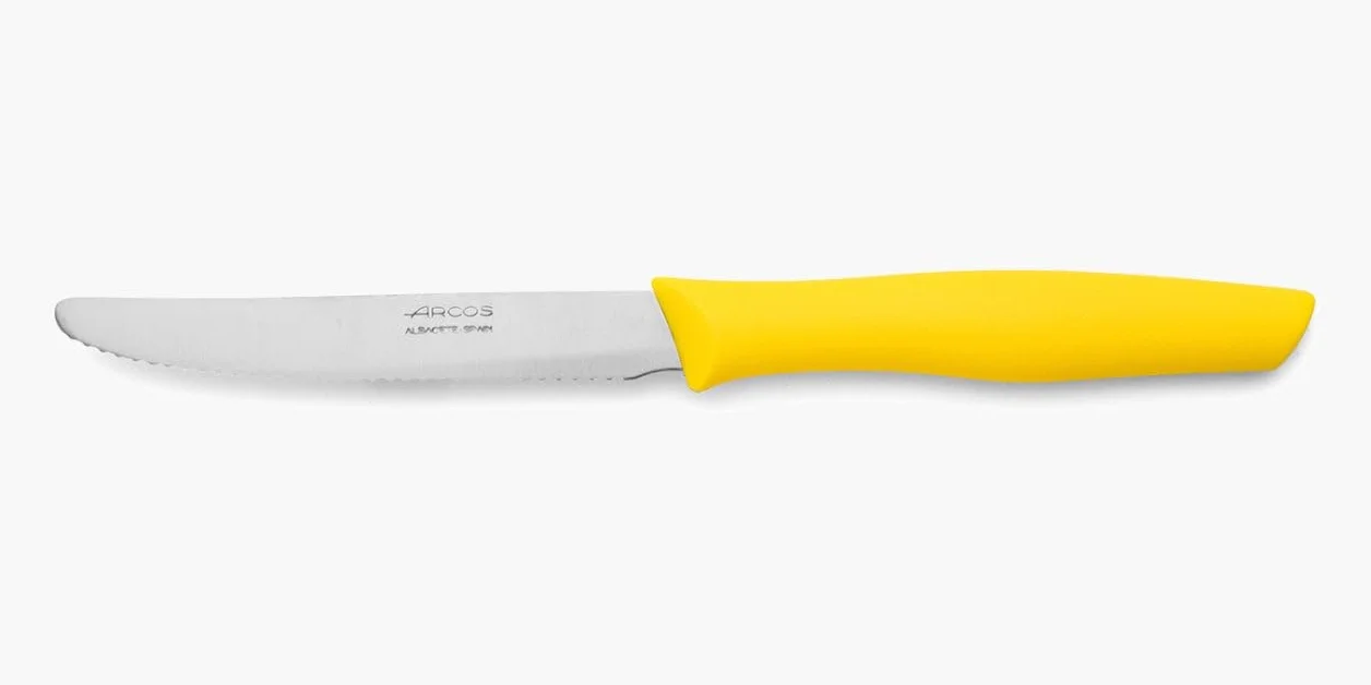 Arcos 188825 seria nova-nóż stołowy - ostrze nitrm stal nierdzewna 110 mm (110 cm) - uchwyt polipropylenowy żółty kolor, 18/8