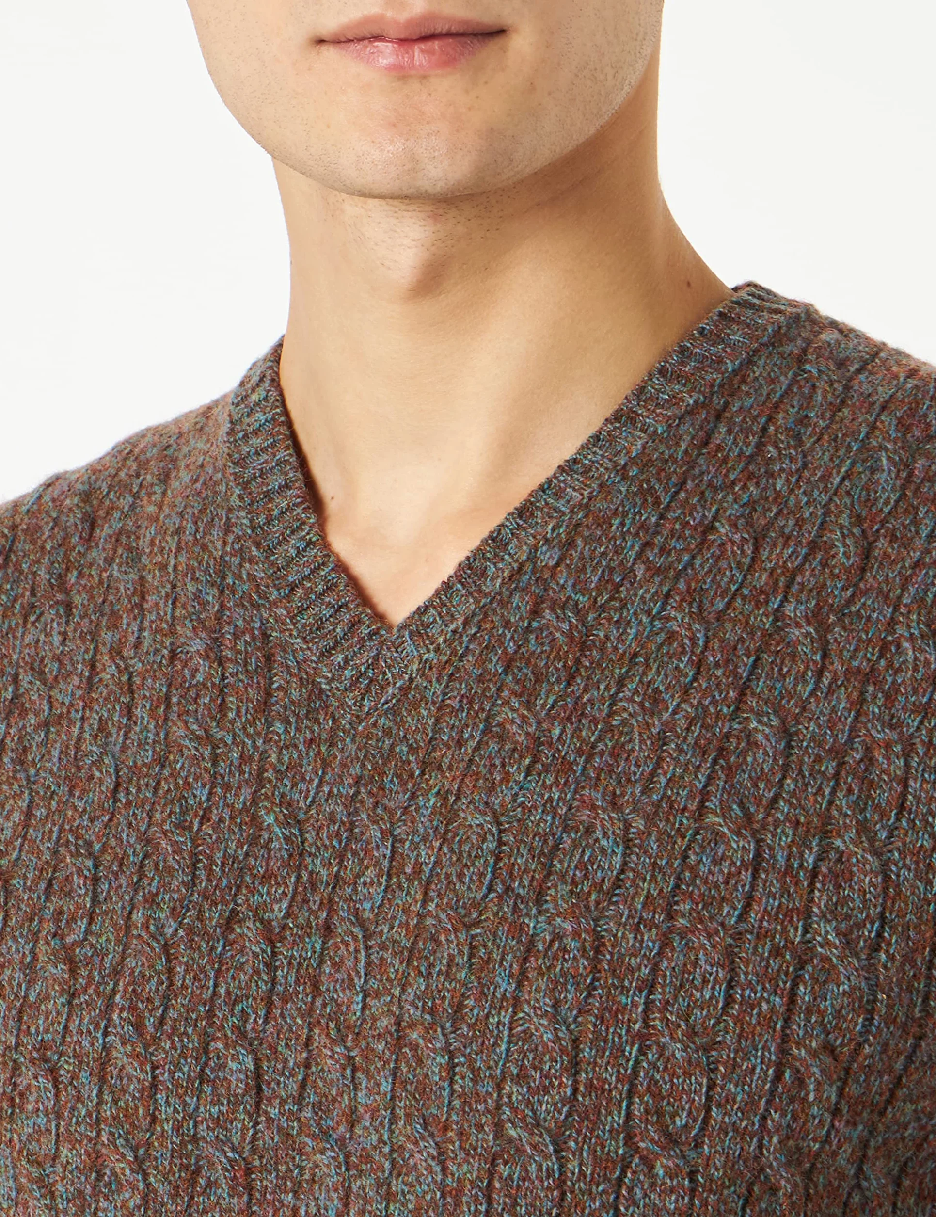 United Colors of Benetton Kamizelka męska 103mu4003 sweter, zielony niebieski, 6n7, XS