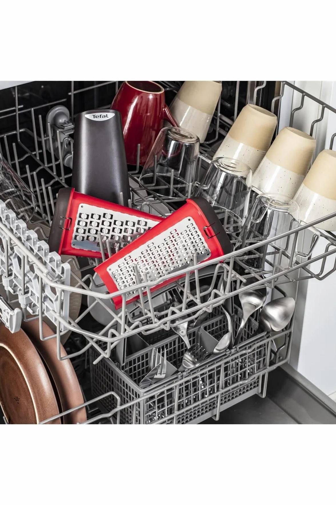 TEFAL Ingenio K2072714, Dwustronna tarka Ingenio, Nylon i stal nierdzewna, Możliwość mycia w zmywarce