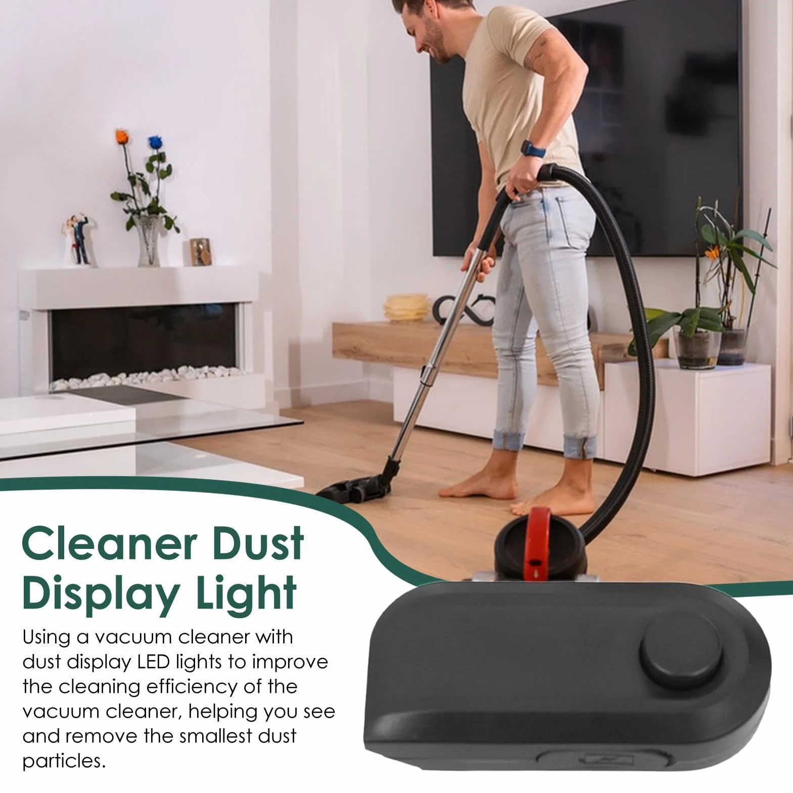 Vacuum Cleaner Dust Display Light LED Lamp Illuminate Invisible Pet Hair Optical Vacuum Accessories Rechargeable Illuminator