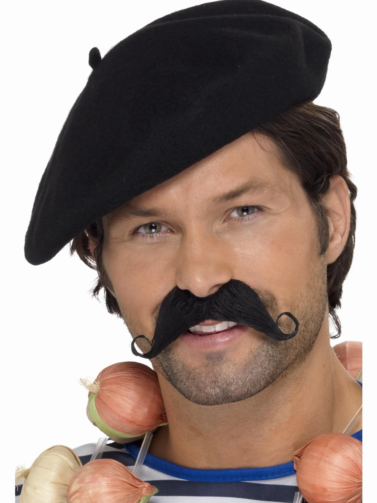 Smiffys 26542 Beret Stylizowany na Modłę Francuską do Kostiumu, Czarny