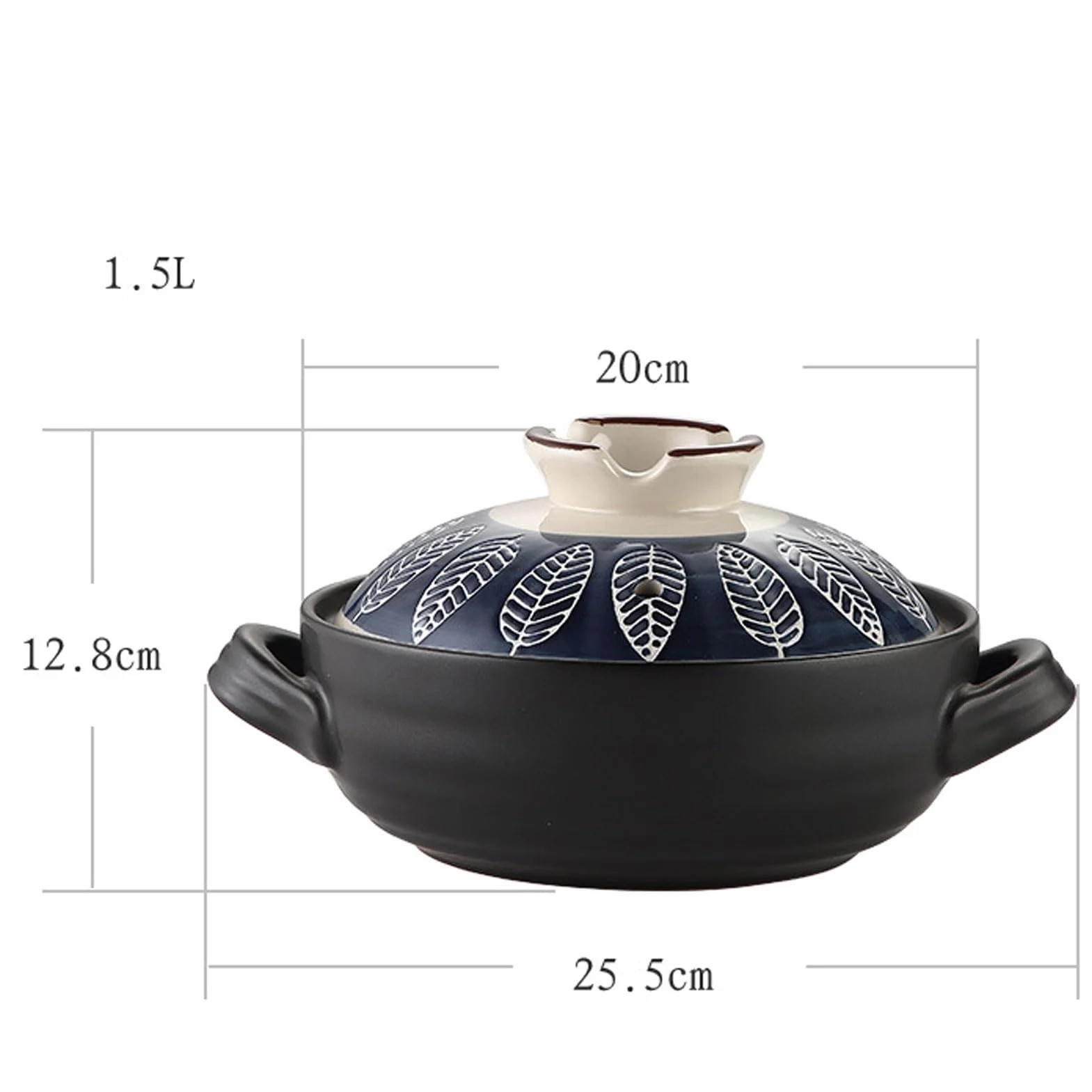 Donabe Japoński garnek ceramiczny z pokrywką gliniany do ryżu i zupy
