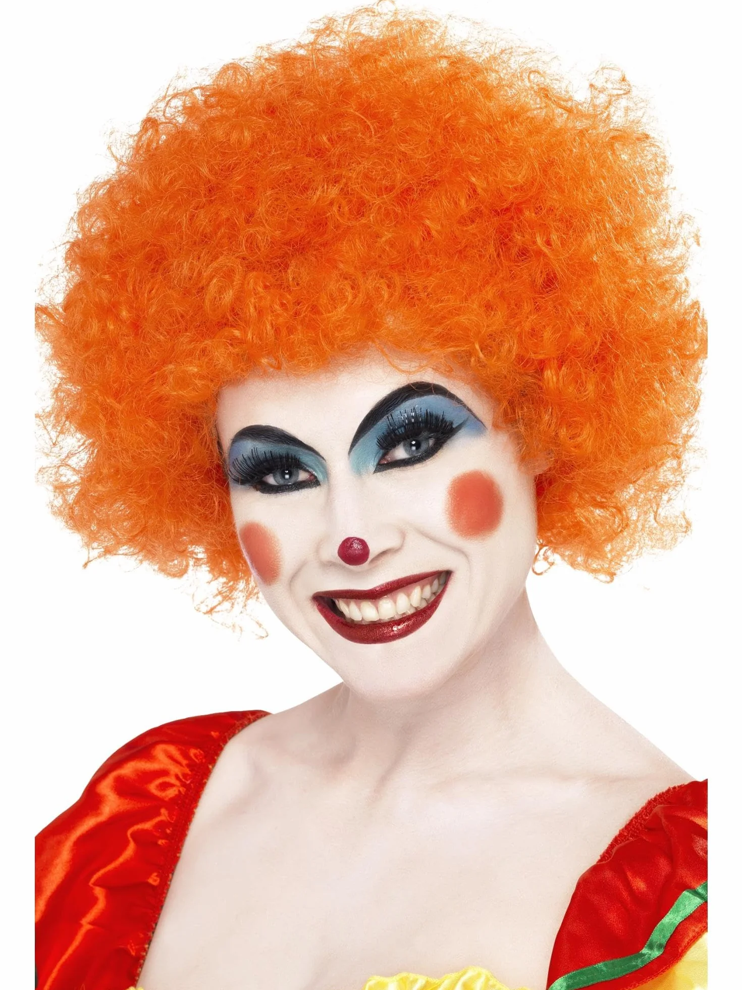Fancy Dress Crazy Clown Wig Orange 120g