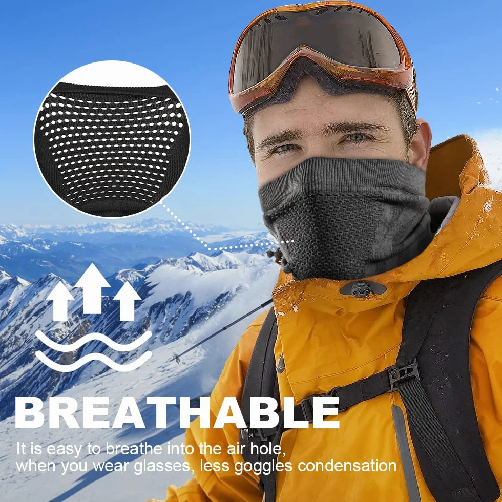 WTACTFUL Zimowy ocieplacz na szyję komin wiatroszczelna maska na twarz kominiarka bandana na narty snowboard