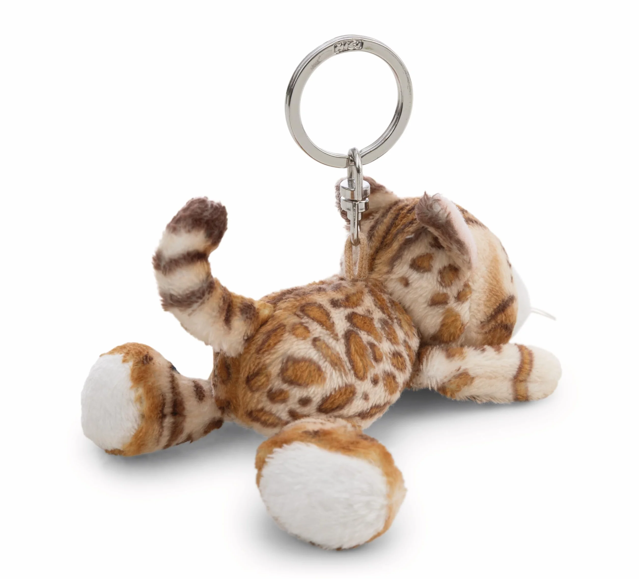 NICI 63061 brelok kot bengalski, wierny pluszowy towarzysz do plecaka lub torby, zawieszka na klucze dla małych i dużych, 10 cm, brązowy