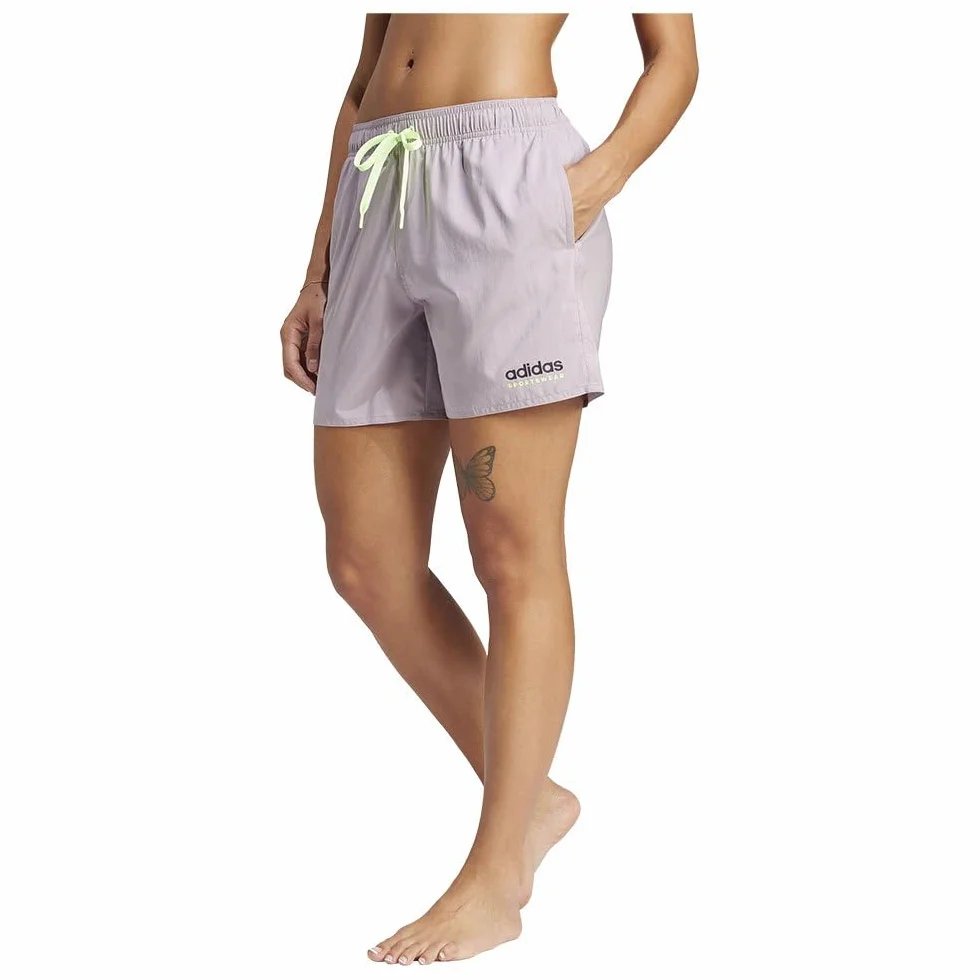 adidas Kobiety Branded Beach Shorts, preloved fig/aurora black, L