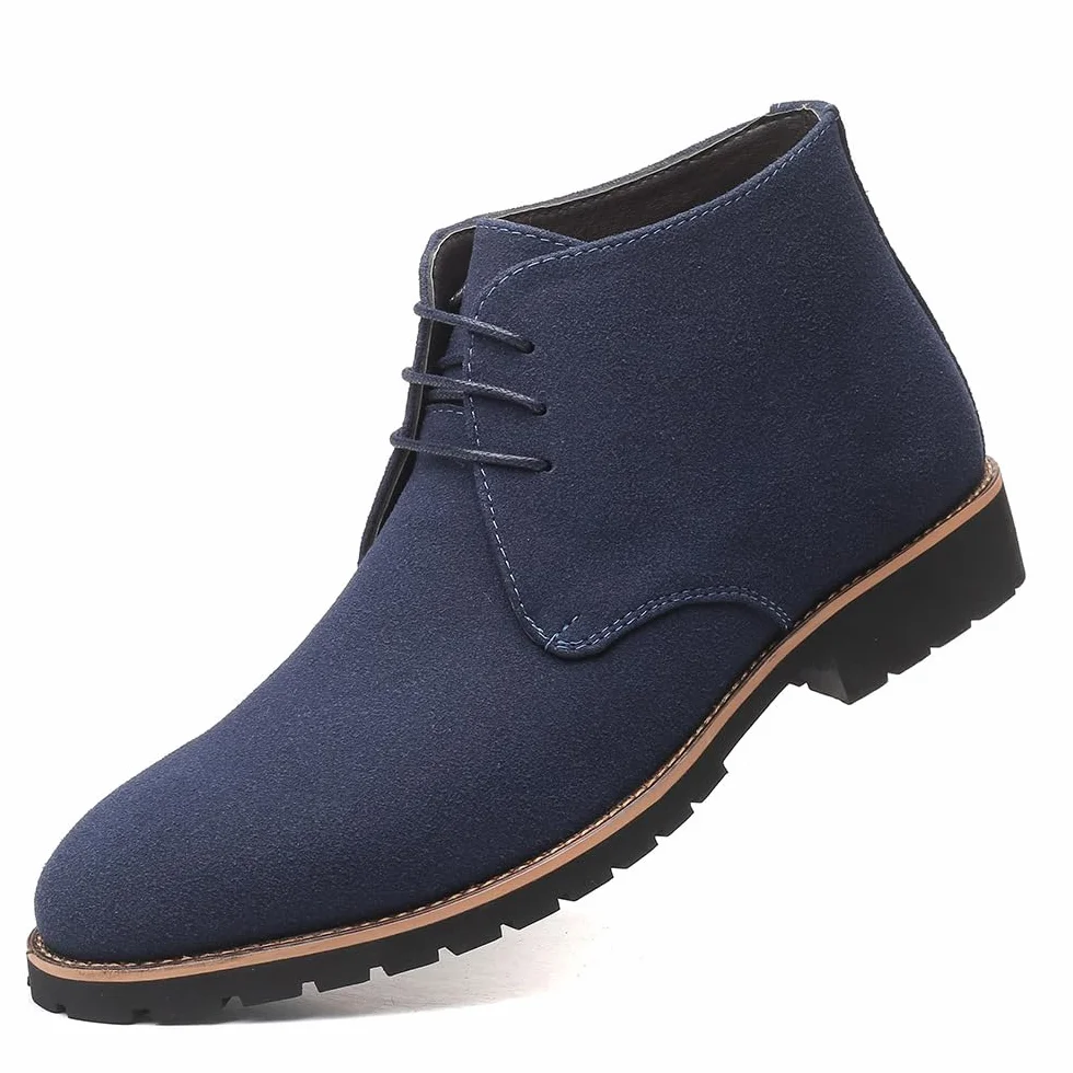Męskie Zamszowe Sznurowane Buty Oxford Klasyczne Biznesowe Botki Chelsea Outdoor Casual Wytrzymałe Buty Turystyczne Chukka