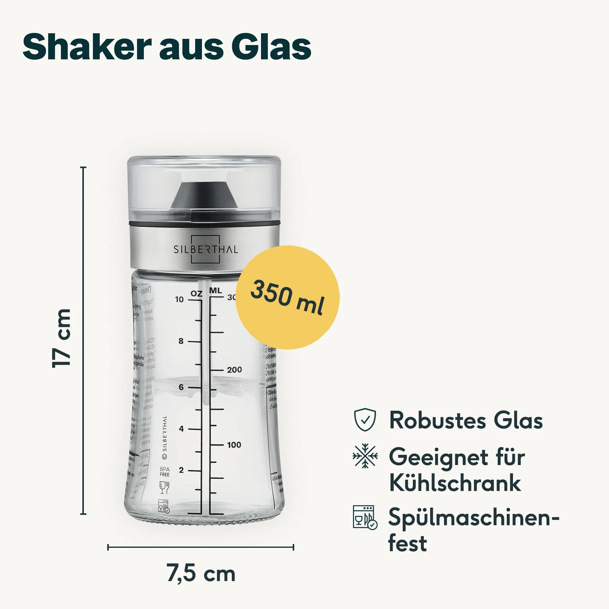 SILBERTHAL Shaker do dressingu 350 ml 2 szt. szklany