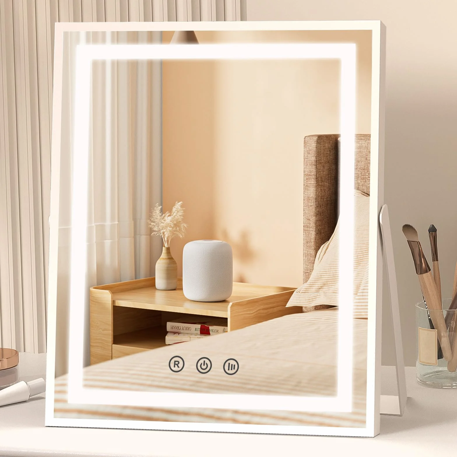 FUNTOUCH lusterko kosmetyczne ze światłami 3 tryby kolorów sterowanie dotykowe 360°