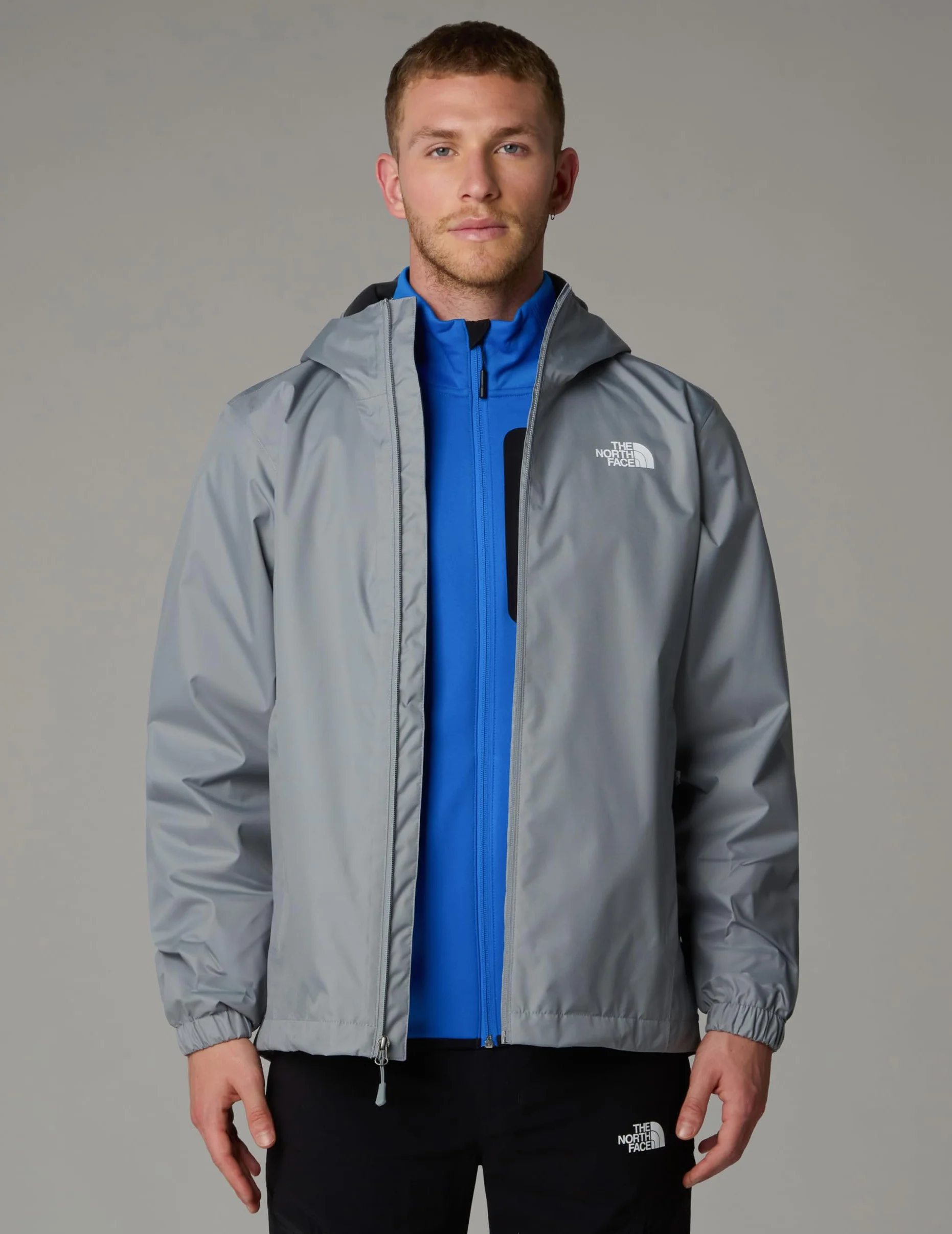 The North Face - Męska Kurtka Quest z Kapturem - Wodoodporna, Oddychająca - MONUMENT GREY