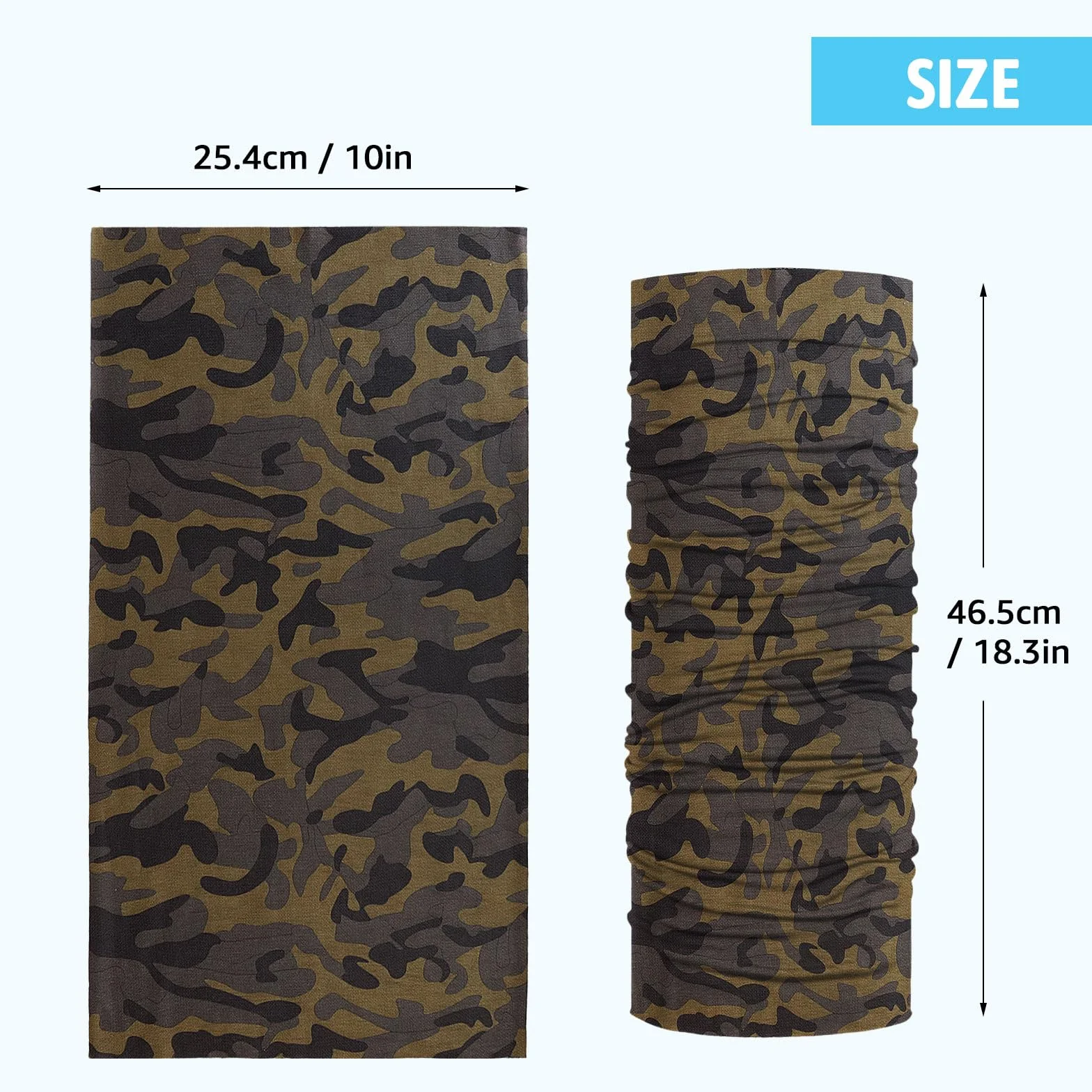 Awumbuk Chusta na szyję dla mężczyzn i kobiet, 6 sztuk, chusta wielofunkcyjna, unisex, bezszwowa bandana, szal kominowy dla mężczyzn, wiatroszczelny, ocieplacz na szyję, motocykl, komin szal dla