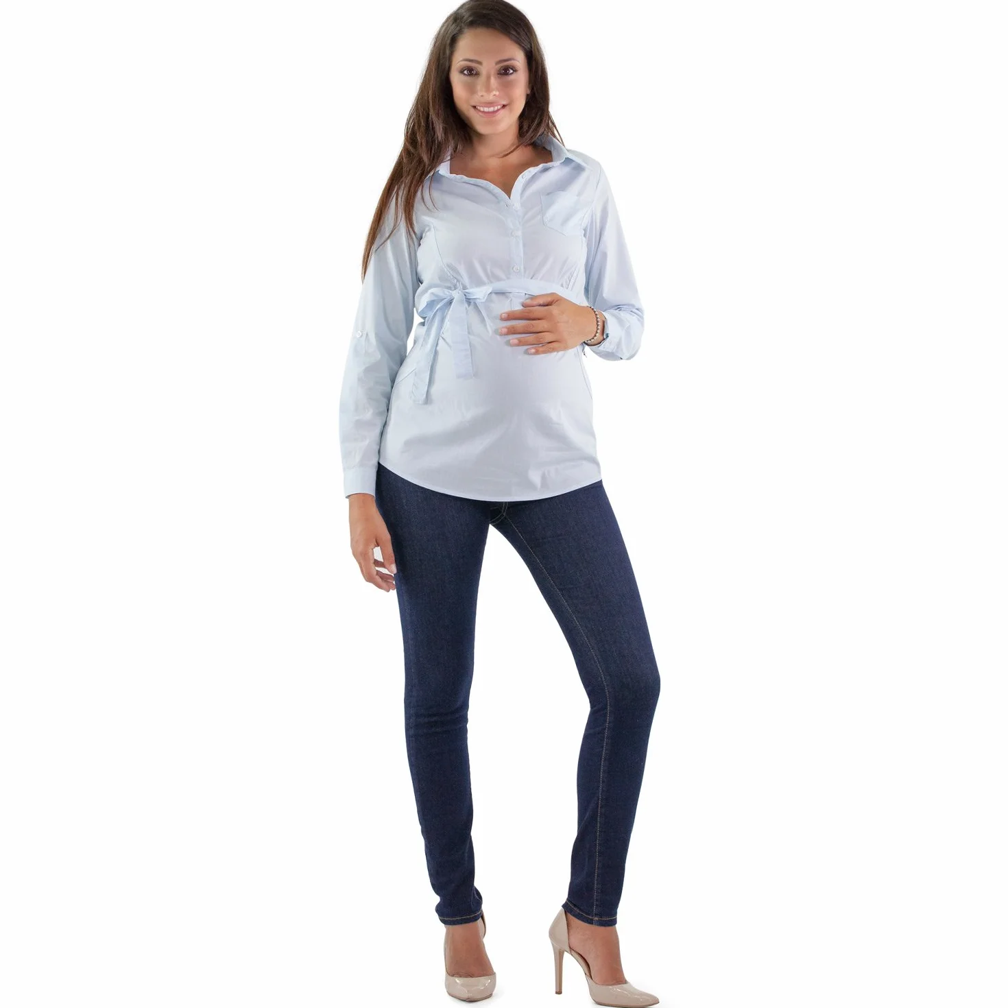 MAMAJEANS Mediolan Deluxe - Dżinsy ciążowe Kobiety