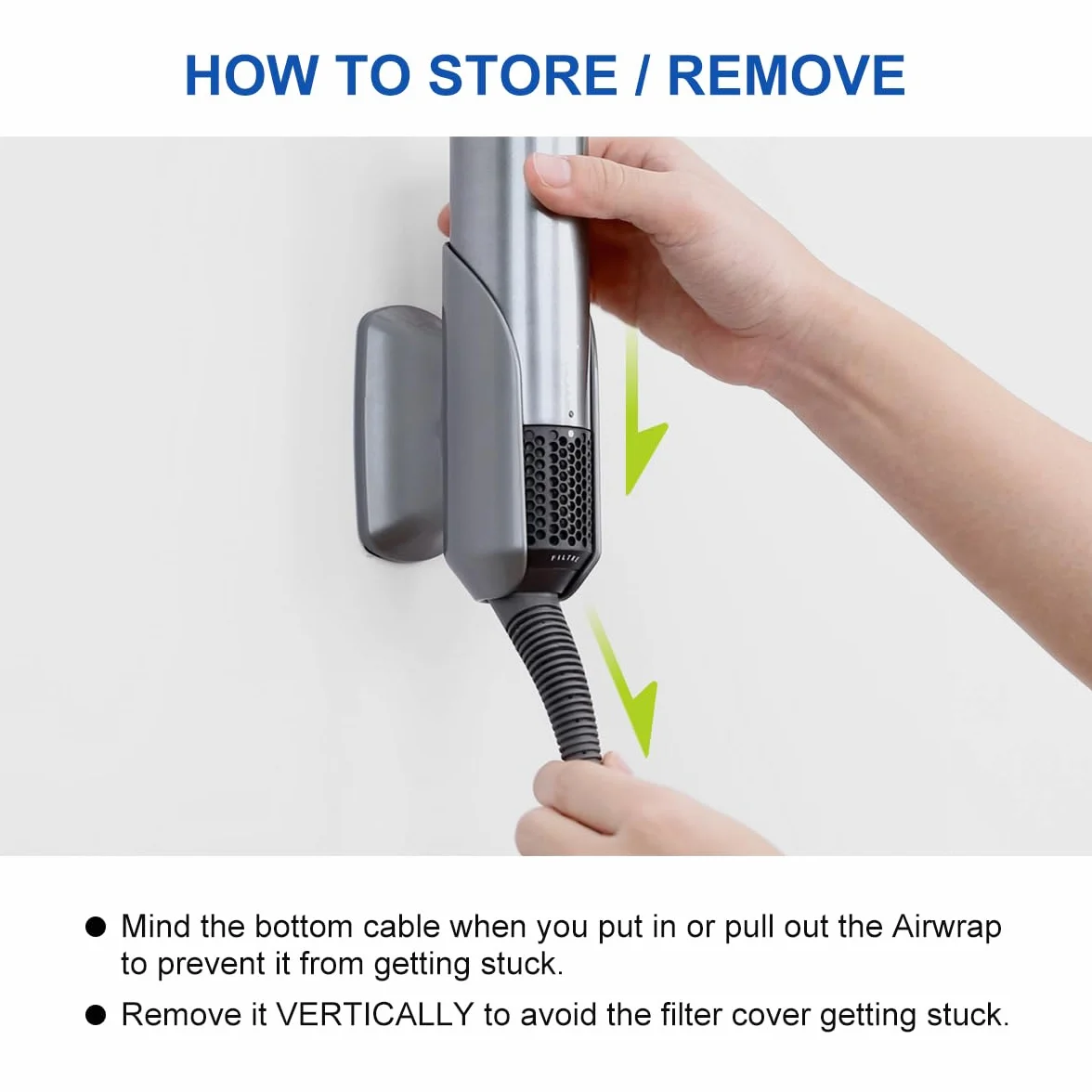 LANMU Uchwyt ścienny kompatybilny z Dyson Airwrap Styler, organizer do przechowywania, szary