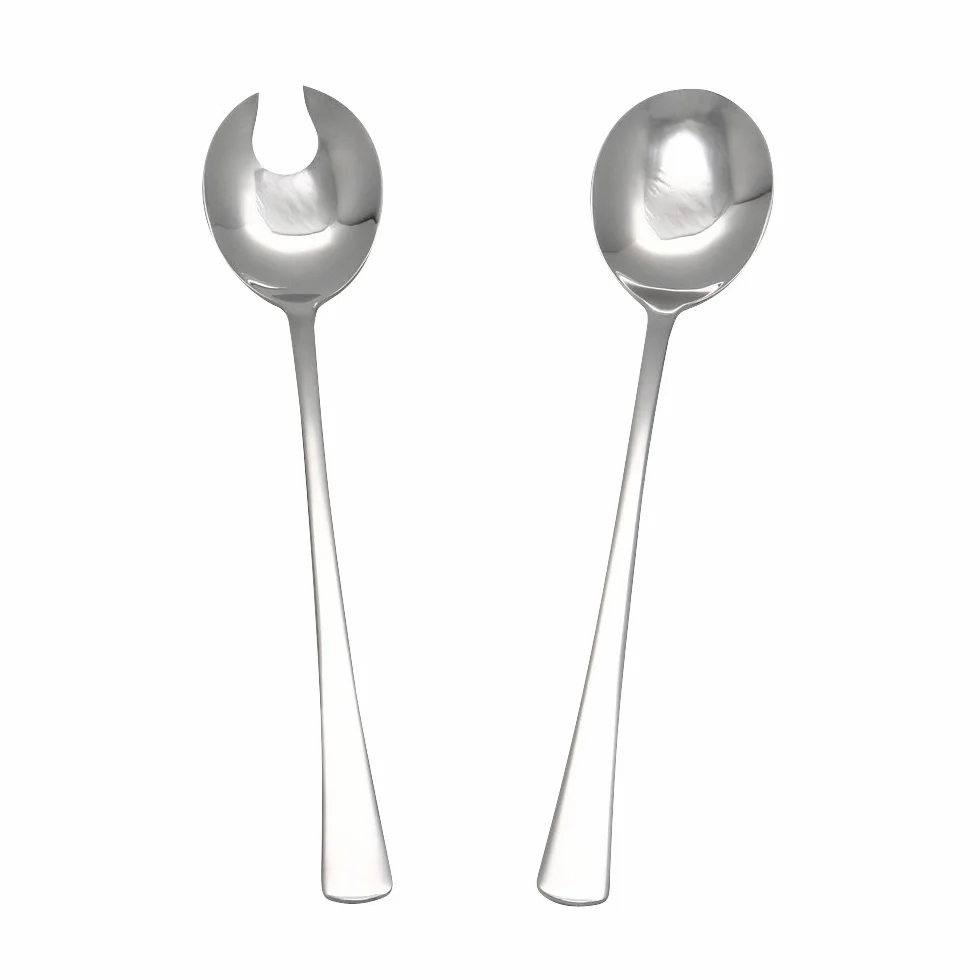 GRÄWE® Sztu?ce do sa?aty 2-cz??ciowe ?y?ki do sa?aty + widelec do sa?aty ze stali nierdzewnej, seria Würzburg, L = 25 cm