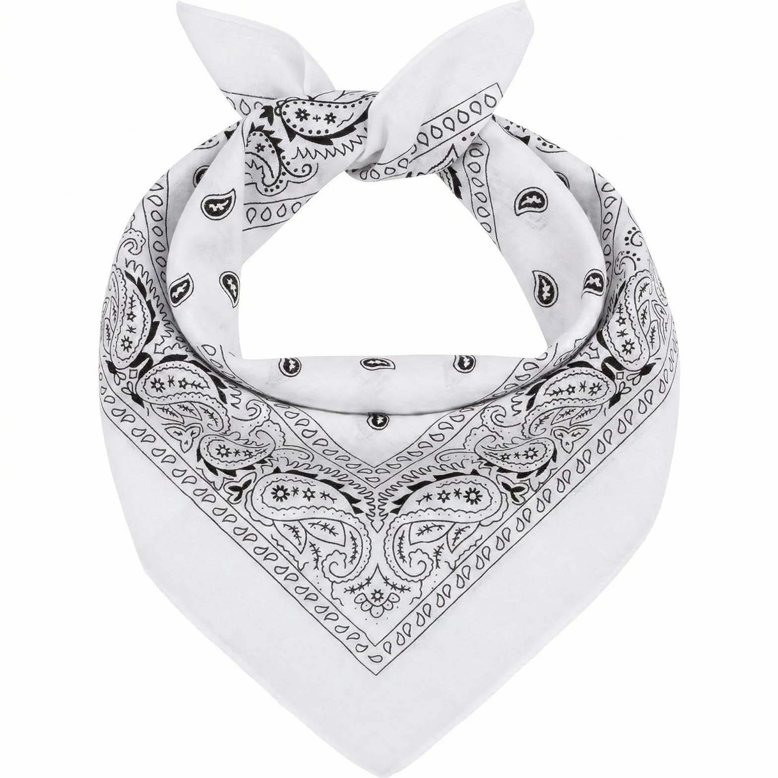 AURAE Bandana – 100% Bawełna i Naturalne Włókna – Chustka na głowę bez Poliestru – Najwyższej Jakości – Miękka, Trwała i Można Prać w Pralce – Dla Mężczyzn i Kobiet – Unisex i Dzieci, biały, Rozmiar