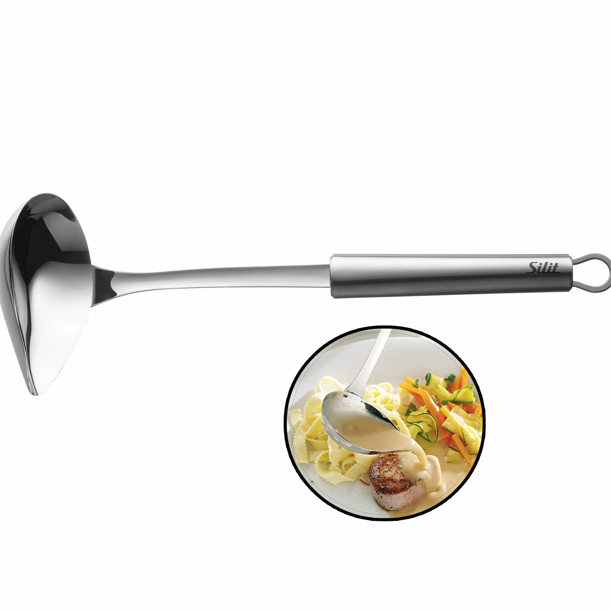 Silit Classic Line chochla do sosów 28 cm polerowana stal nierdzewna