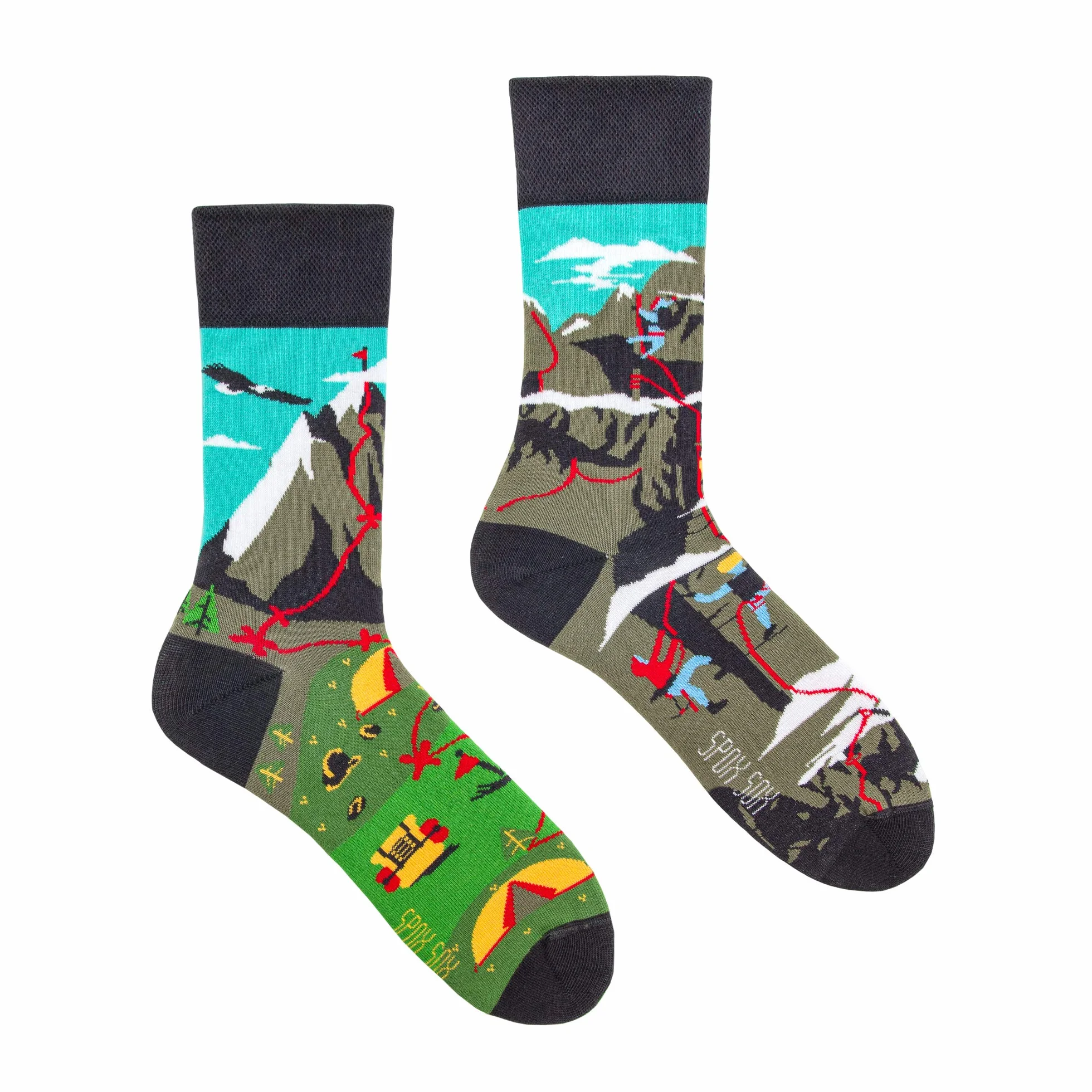 Spox Sox Casual Unisex – wielokolorowe, kolorowe skarpety dla indywidualistów, Wspinaczka górska, 40-43 EU