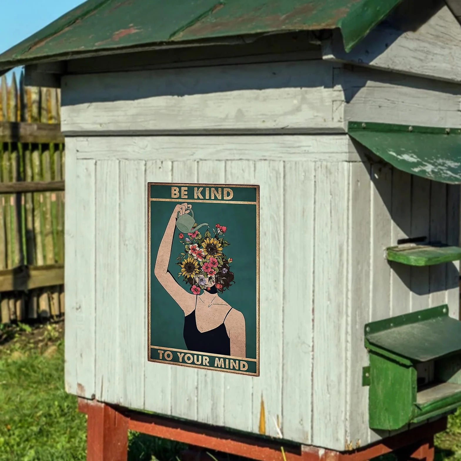 Nayyana plakat w stylu vintage hipisowska sztuka ścienna boho dla kobiet do biura domowego sypialni salonu