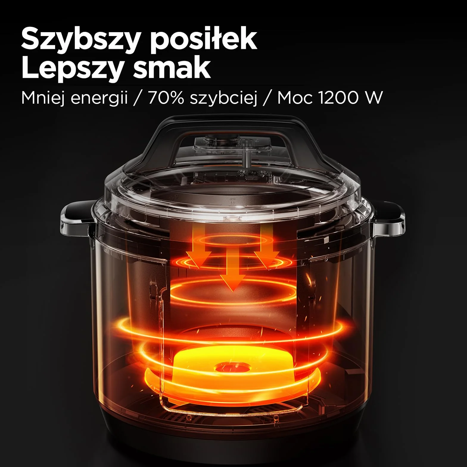 Midea Szybkowar Elektryczny 9w1 12 Ustawień Stal Nierdzewna 8 Litrów