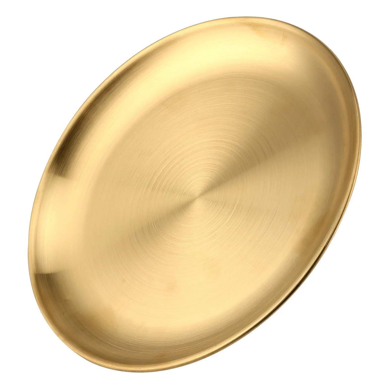 2 sztuki z?otych okr?g?ych tac, 20 cm, stal nierdzewna, z?ota, okr?g?a taca do serwowania, z?ota, metalowa, dekoracyjna taca do jedzenia, baru, kuchni, ?azienki
