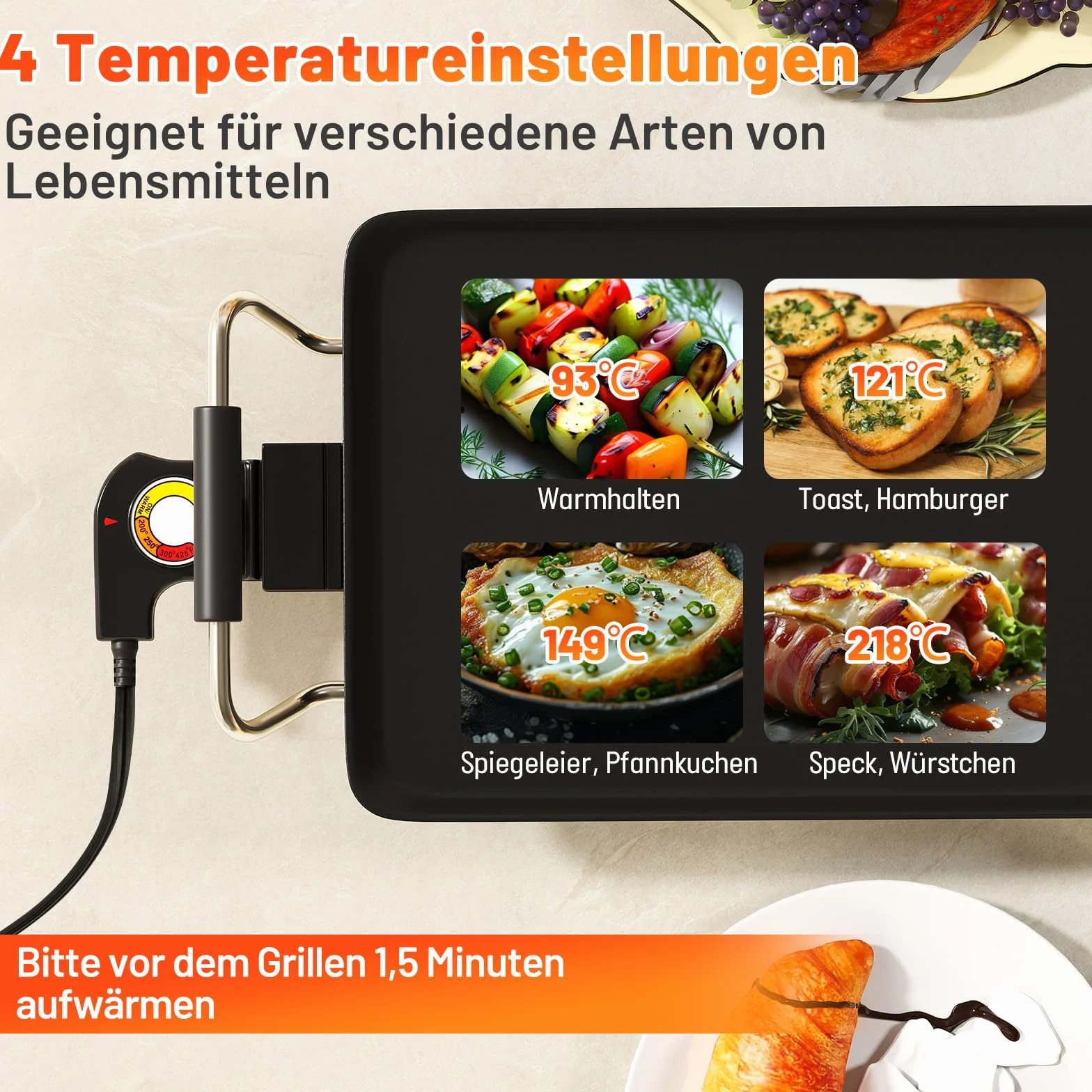 COSTWAY Teppanyaki elektryczna płyta grillowa 70 cm z powłoką zapobiegającą przywieraniu regulacją temperatury
