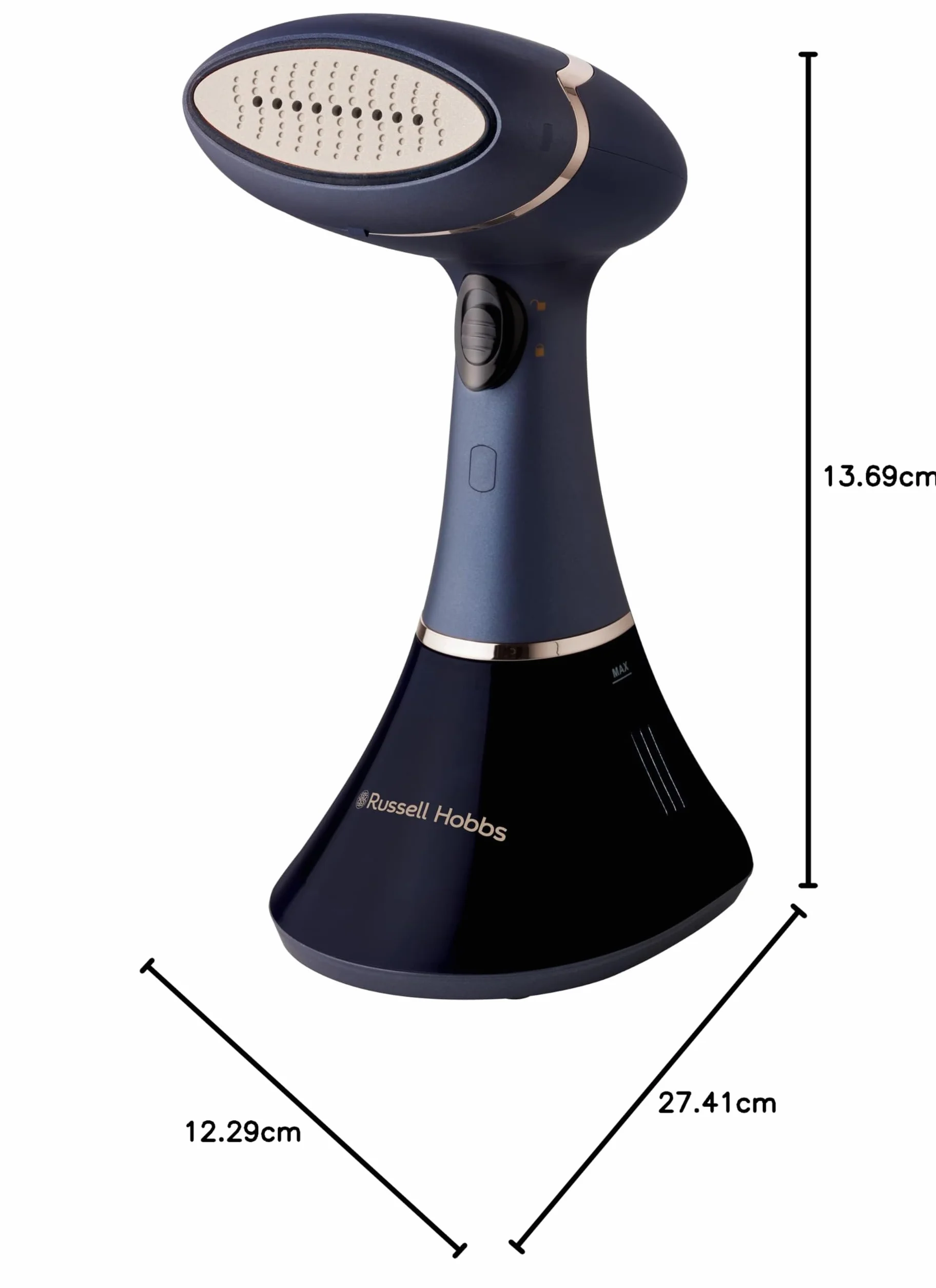 Russell Hobbs parownica do ubrań Steam Genie Aroma 1800W ceramiczna płyta 32g/min 4 akcesoria 28041-56