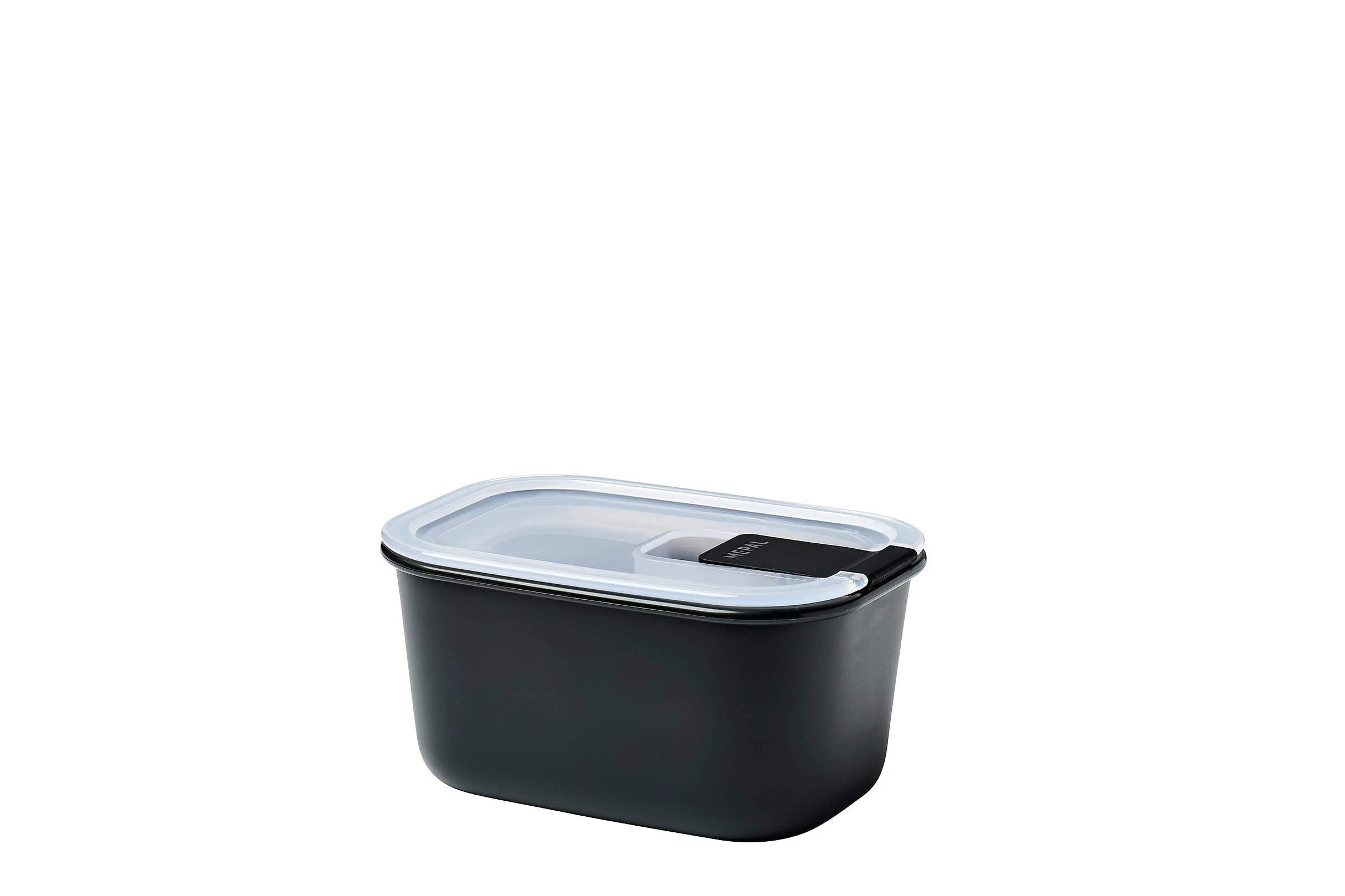 Mepal Easyclip Pojemniki na Żywność z Pokrywkami, Zapięcie na Klips, do Kuchenki Mikrofalowej, Piekarnika, Parowaru, Lodówki i Zamrażarki, Hermetyczne, 450 Ml, Czarny (Nordic Black)