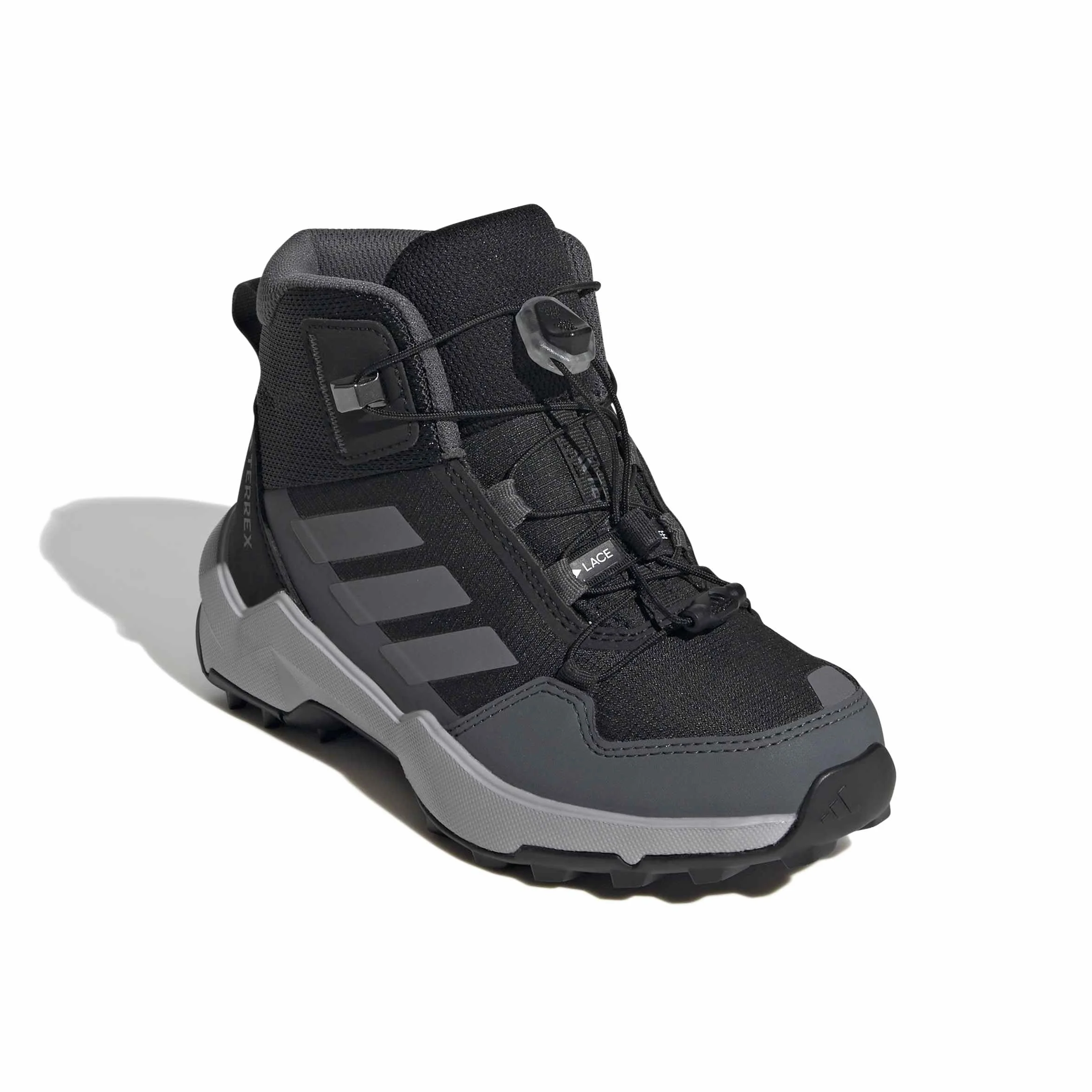 adidas Uniseks - dzieci Terrex Ax4R Mid Hiking Kids Shoes, Cblack/Grefou/Greysix, 34 EU