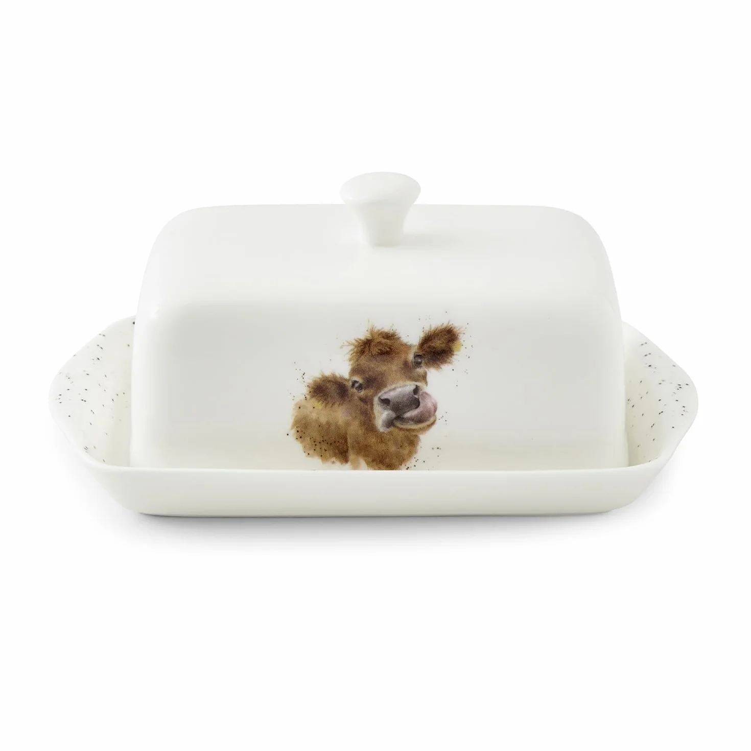 Royal Worcester Wrendale Butter Dish Cow