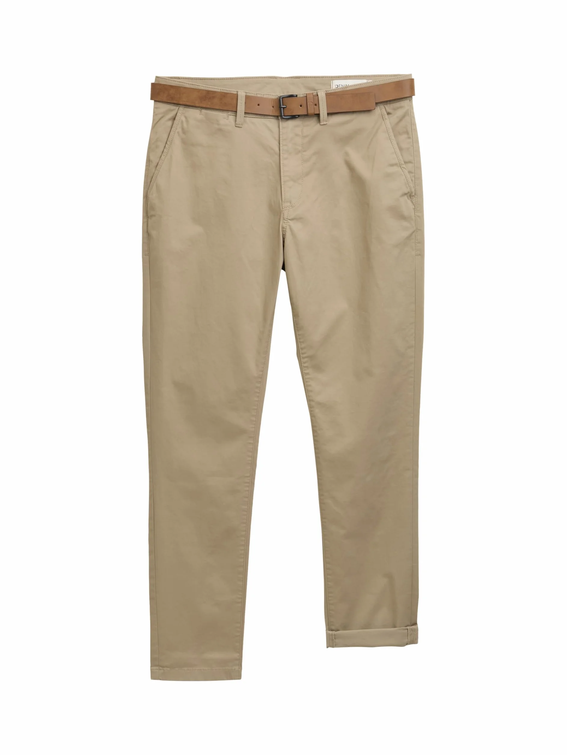 TOM TAILOR Denim Spodnie chinosy z paskiem 1027694 Mężczyźni