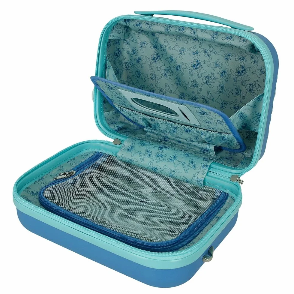 Joumma Disney Travelling with Stitch Nececer adaptowalny niebieski 29 x 21 x 15 cm twardy ABS 9,14 l 2,8 kg, niebieski, jeden rozmiar, krawat, możliwość dopasowania, NIEBIESKI, Jeden rozmiar, Nececer