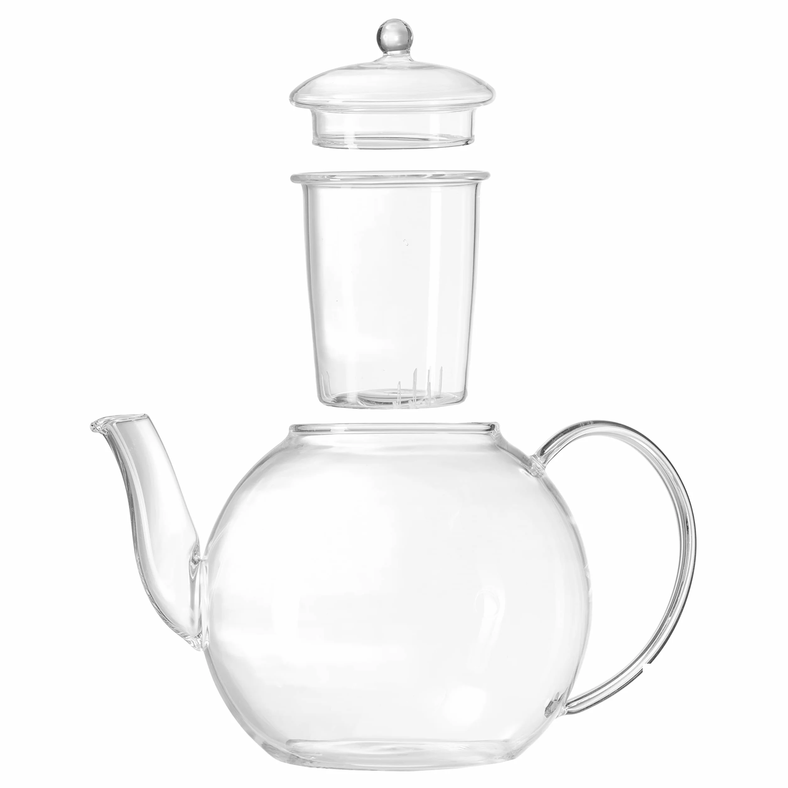 Leonardo Armonia Unique czajniczek 1200 ML przezroczysty - czajnik (pojedynczy czajnik, 1200 ml, przezroczysty, szklany, 192 mm, 175 mm)