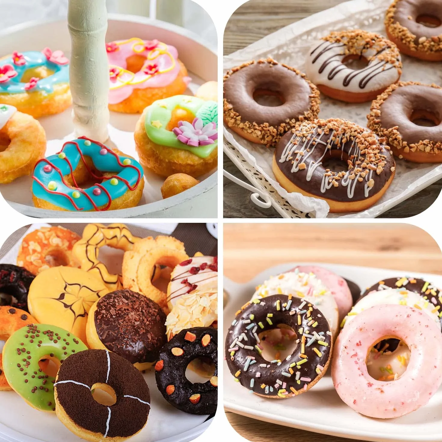 Forma na pączki i bajgle Lovesmile 6 przestrzeni żel krzemionkowy 3 kolory