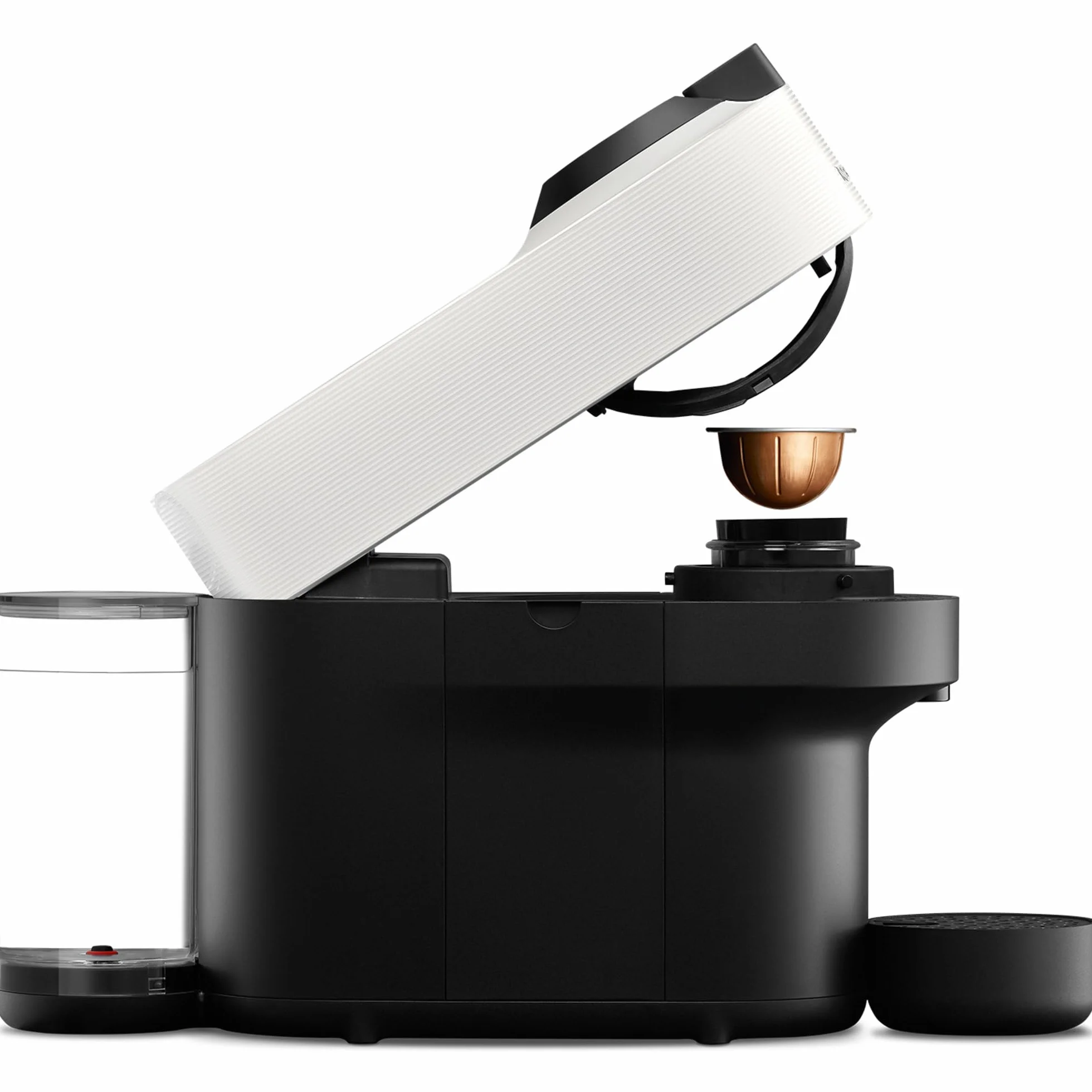 Krups Nespresso VERTUO Pop XN9201 ekspres do kawy na kapsułki, ekspres do kawy Krups, 4 filiżanki, technologia Centrifusion, 35% plastik pochodzący z recyklingu, Coconut White, biały