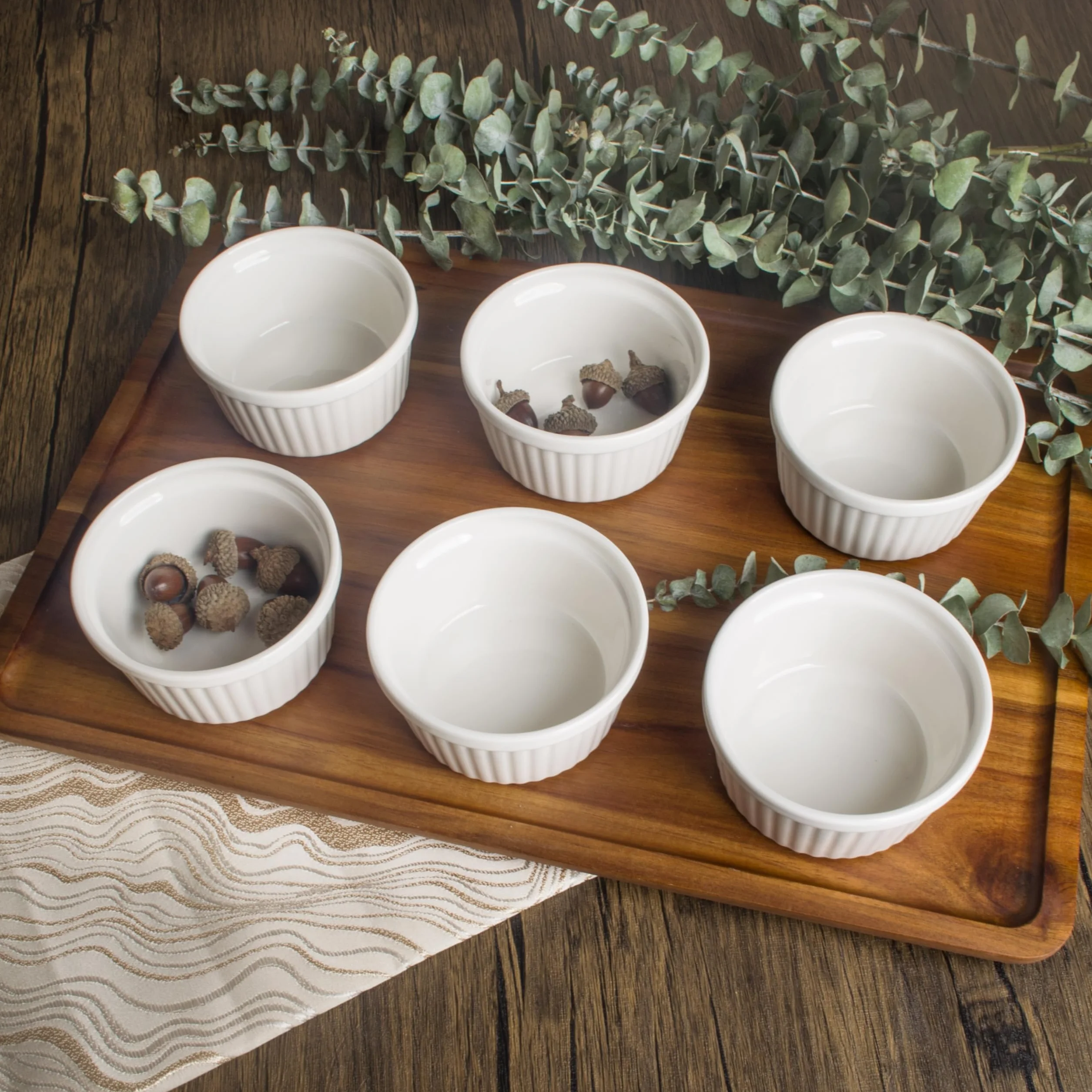 LIVELLO Stromboli Zestaw 6 Kokilek Porcelanowych 180 ml Żaroodporne Ramekiny do Zapiekania